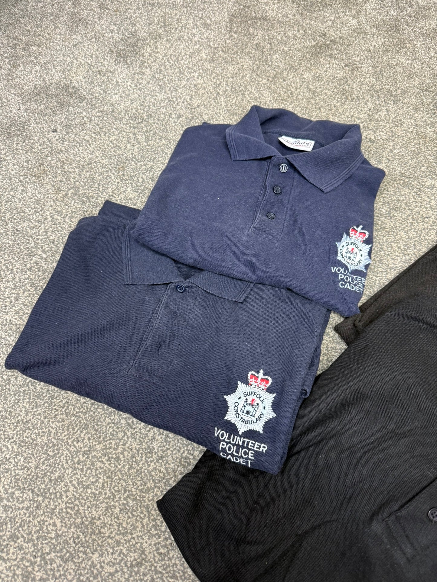 4x Volunteer Police Cadet Polo Shirts Suffolk Cambridgeshire T-shirt Job Lot