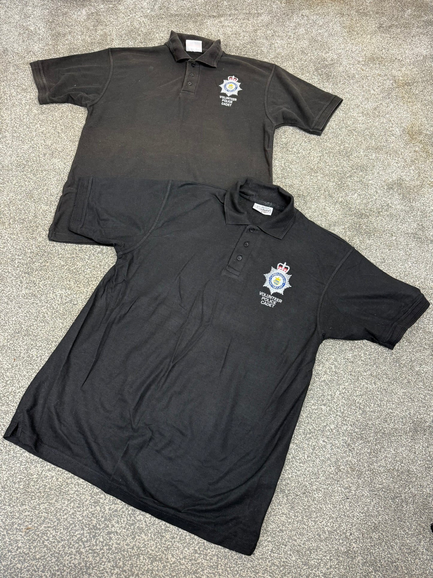 4x Volunteer Police Cadet Polo Shirts Suffolk Cambridgeshire T-shirt Job Lot