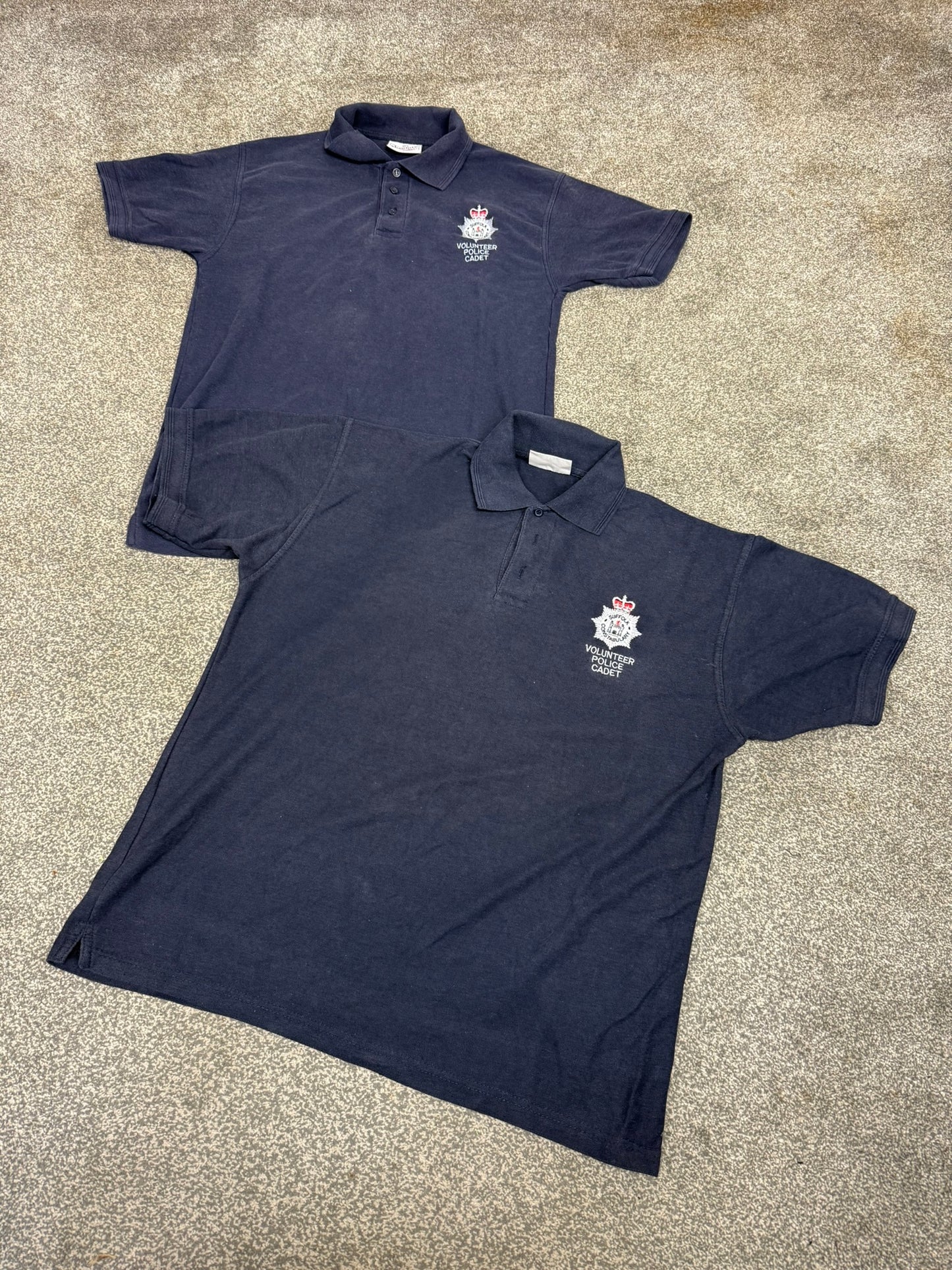 4x Volunteer Police Cadet Polo Shirts Suffolk Cambridgeshire T-shirt Job Lot