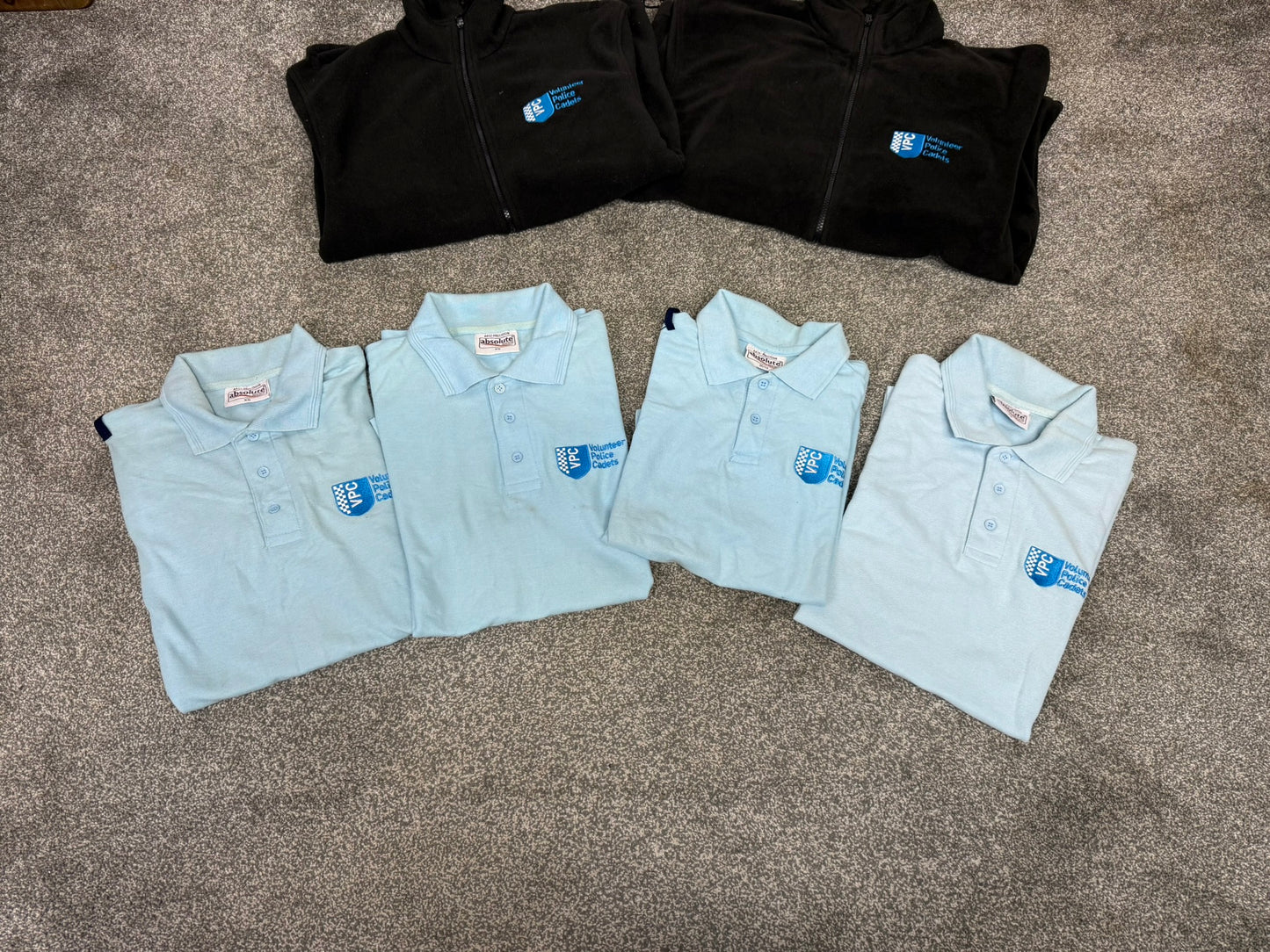 Ex Volunteer Police Cadet VPC Polo Shirts Fleece & Shirt Job Lot