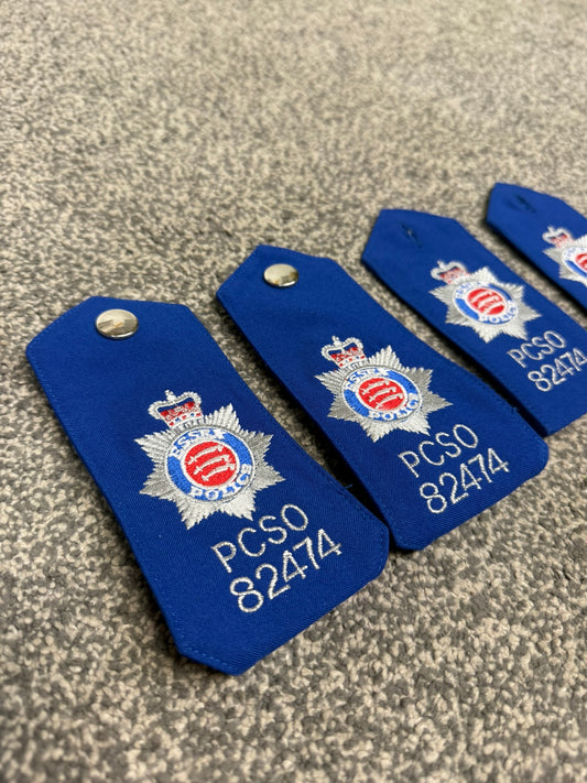 Essex Police PCSO Shoulder Epaulettes Collector Memorabilia Display - 2x Pairs!