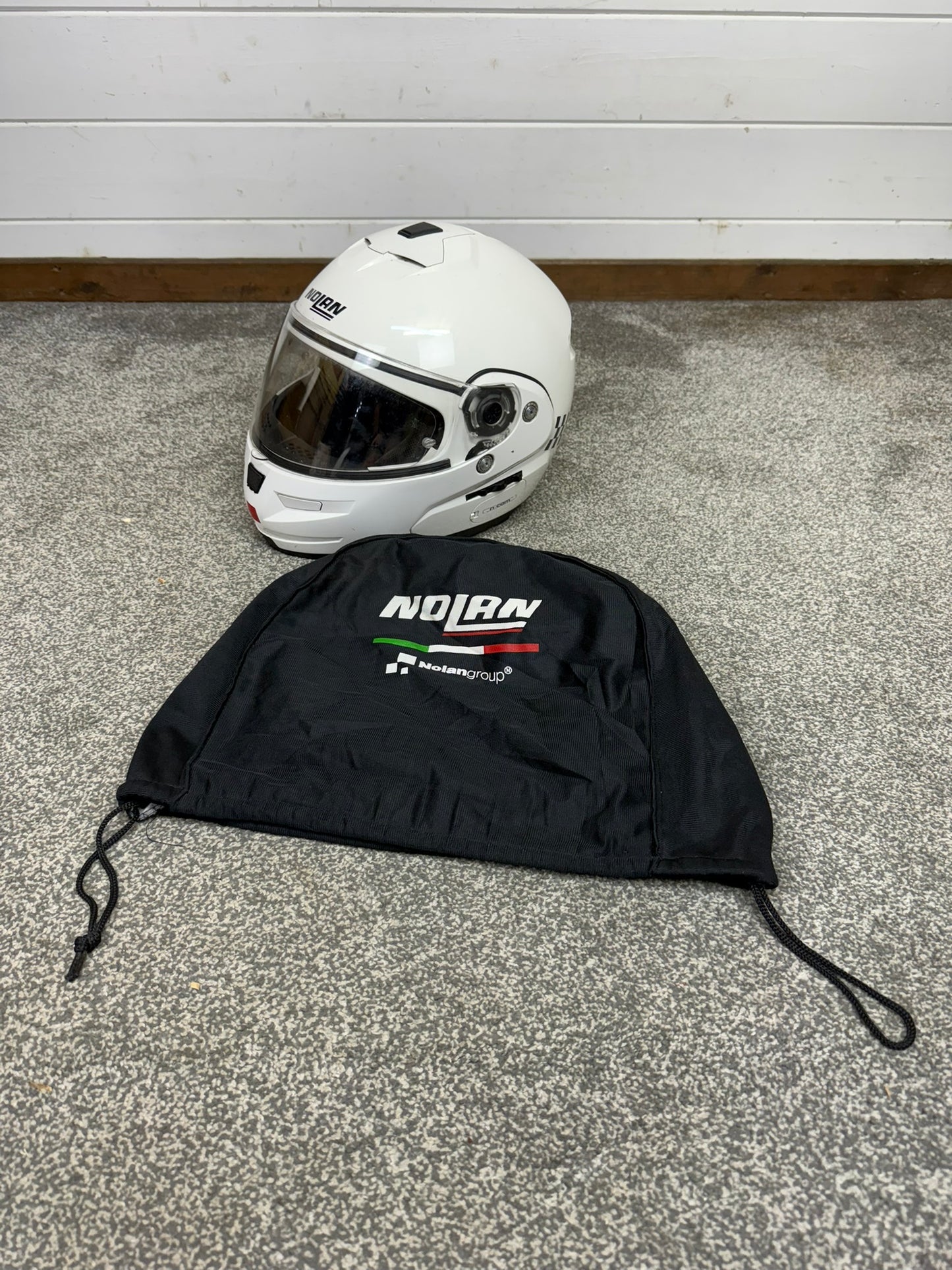 Ex Police Nolan Flip-Up N103 Classic N-Com Motorcycle Helmet - Large