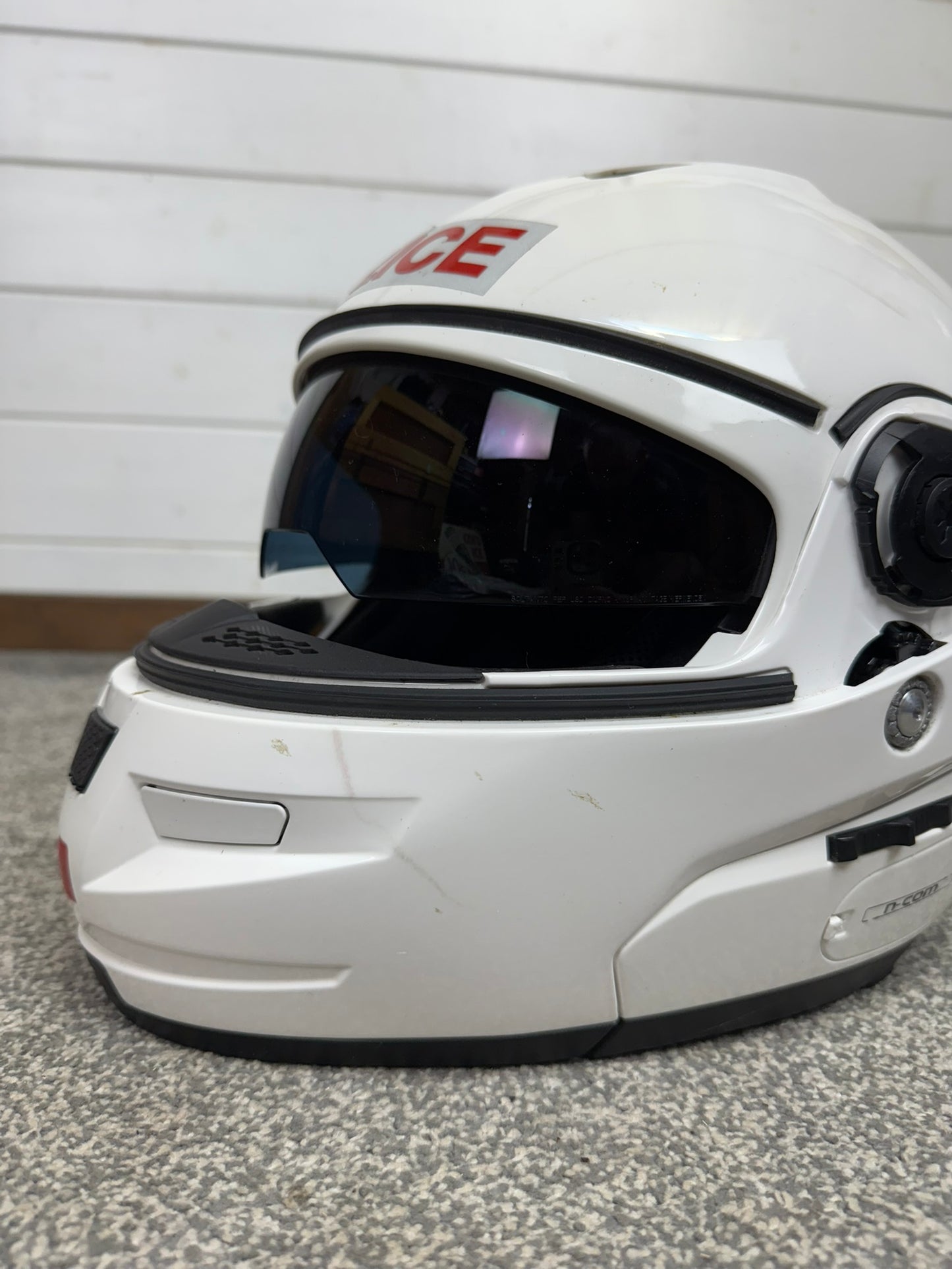 Ex Police Nolan Flip-Up N103 Classic N-Com Motorcycle Helmet - X Large