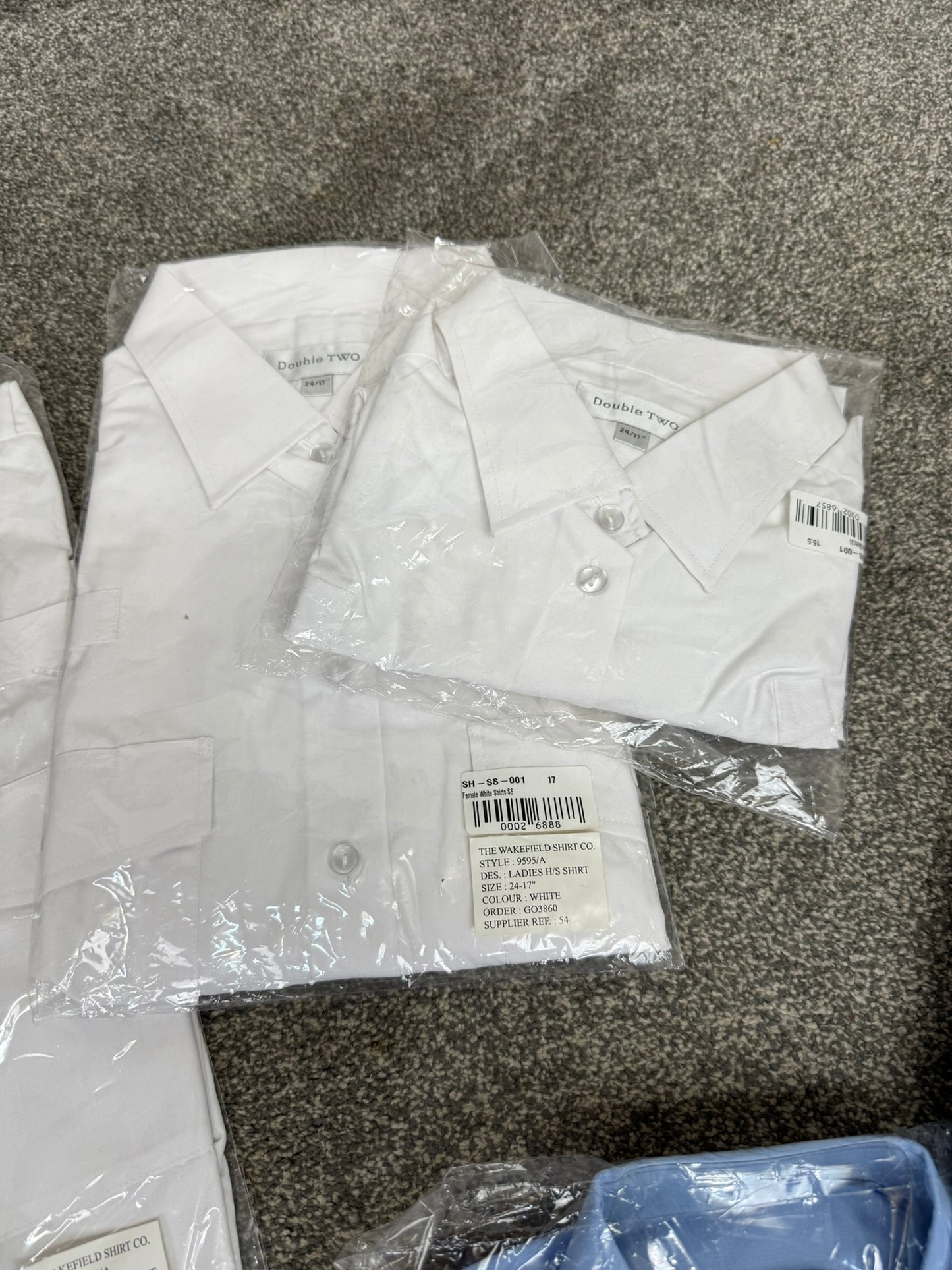 8x Ex Police Female Ladies Shirt Job Lot White & Blue Uniform Shirts