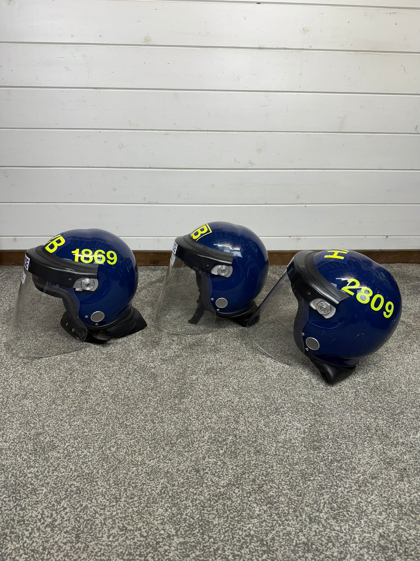 Ex Police Riot Helmet Genuine Obsolete Collectable Display Airsoft Paintball