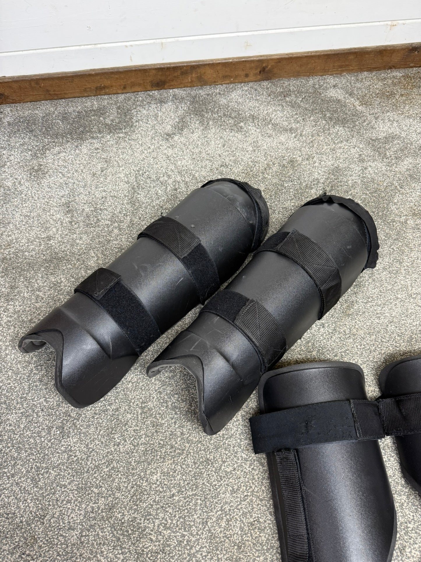 Ex Police Riot Guard Set Knee & Shin and Thigh Guards Pairs Airsoft Paintball