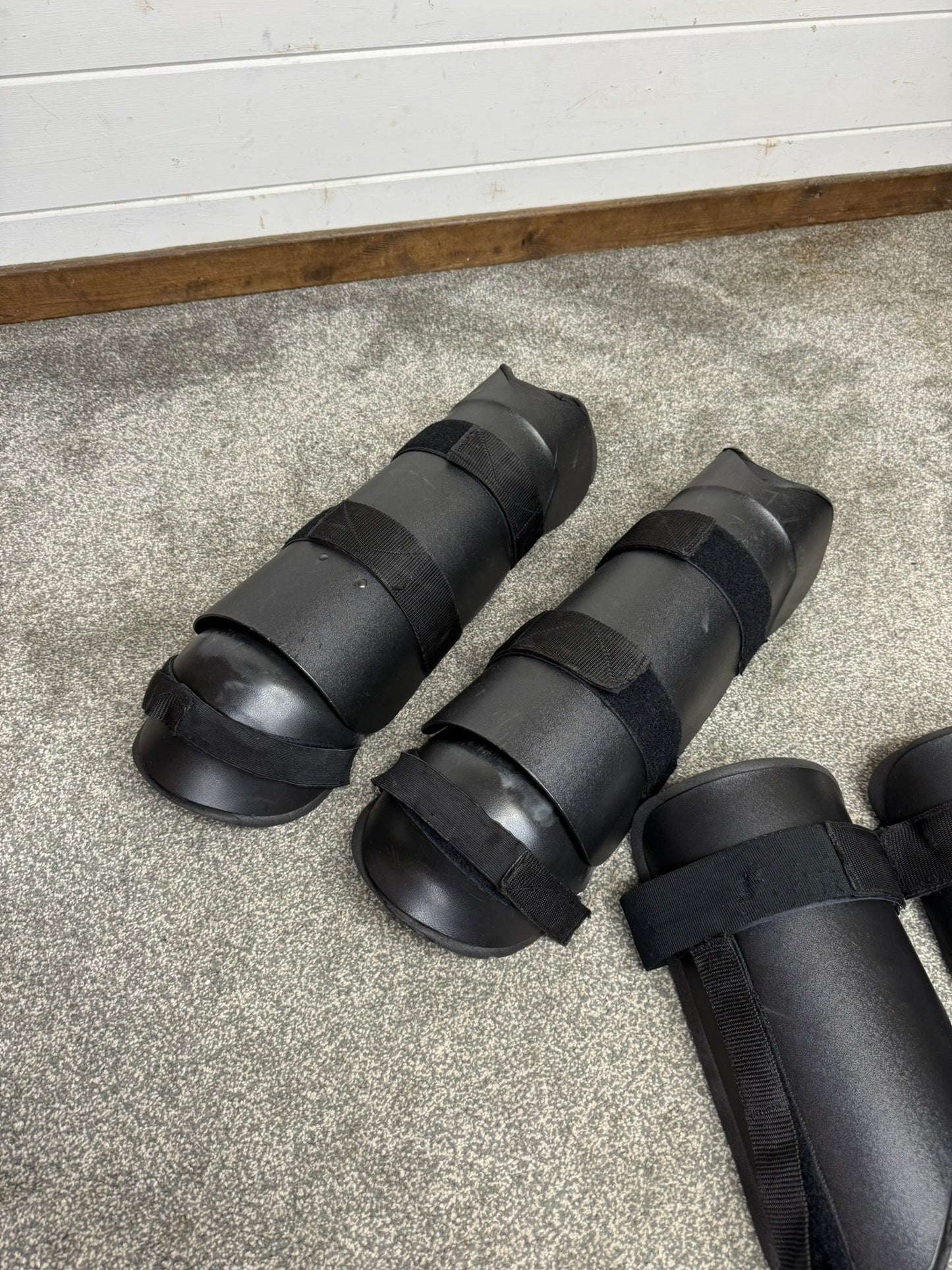 Ex Police Riot Guard Set Knee & Shin and Thigh Guards Pairs Airsoft Paintball