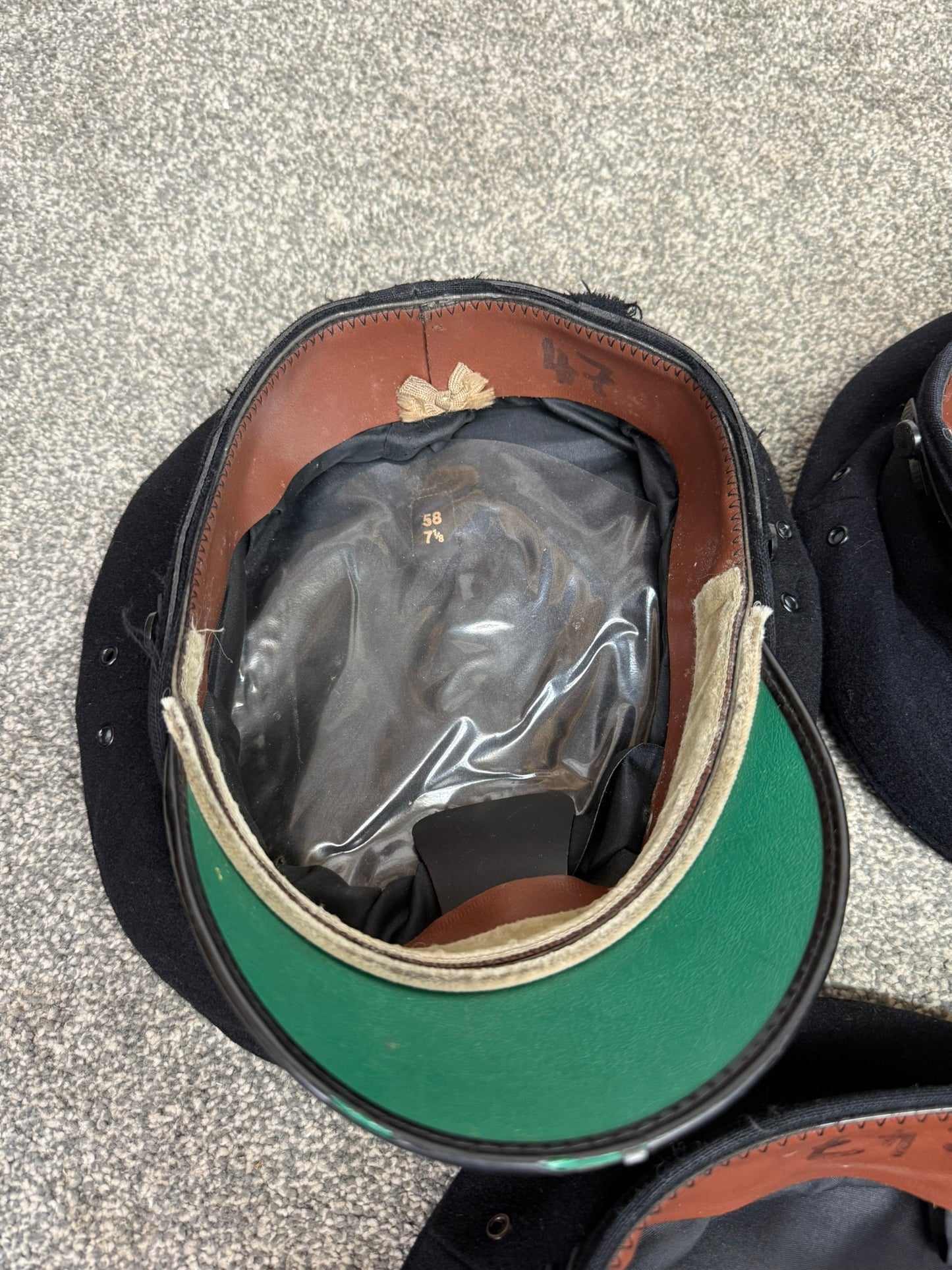 5x Ex Police Peak Cap Bowler Hat Job Lot Theatre Headwear Uniform Film Prop Lot