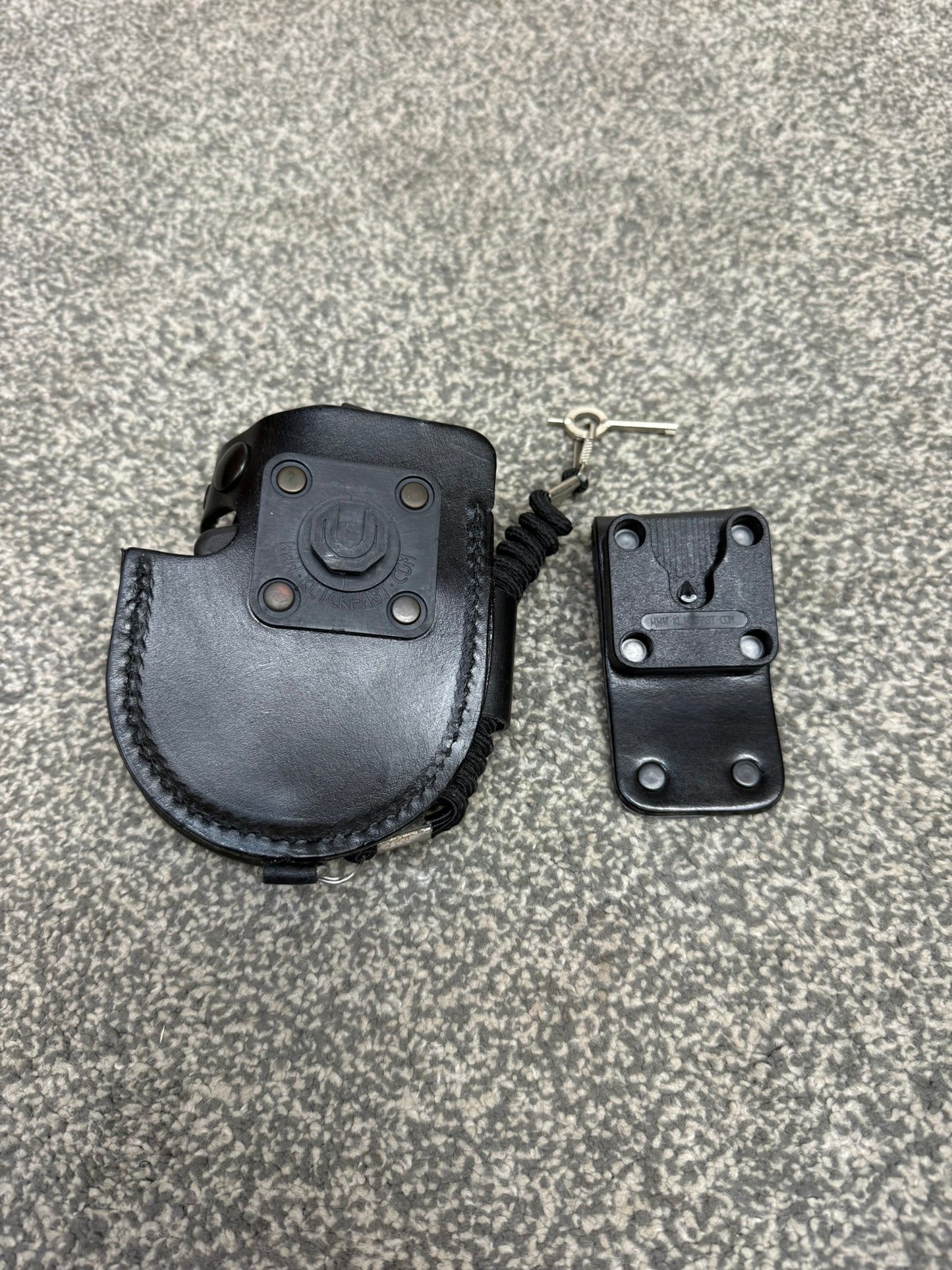 Ex Police Folding Hiatt Handcuffs Hinged Cuffs Pouch & Key Security Collectable