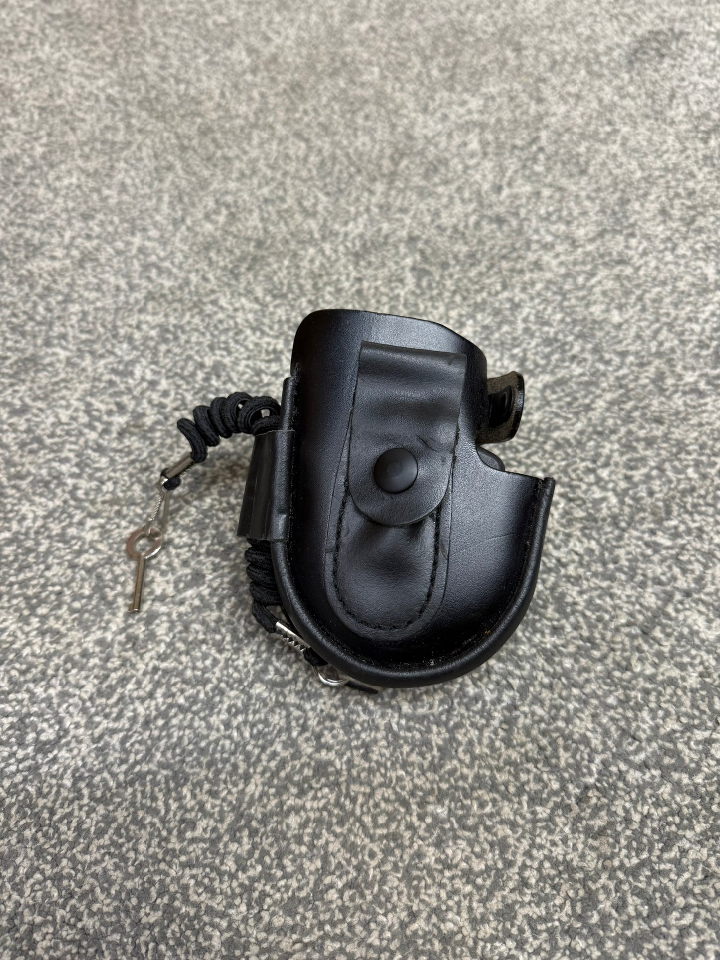 Ex Police Folding Hiatt Handcuffs Hinged Cuffs Pouch & Key Security Collectable