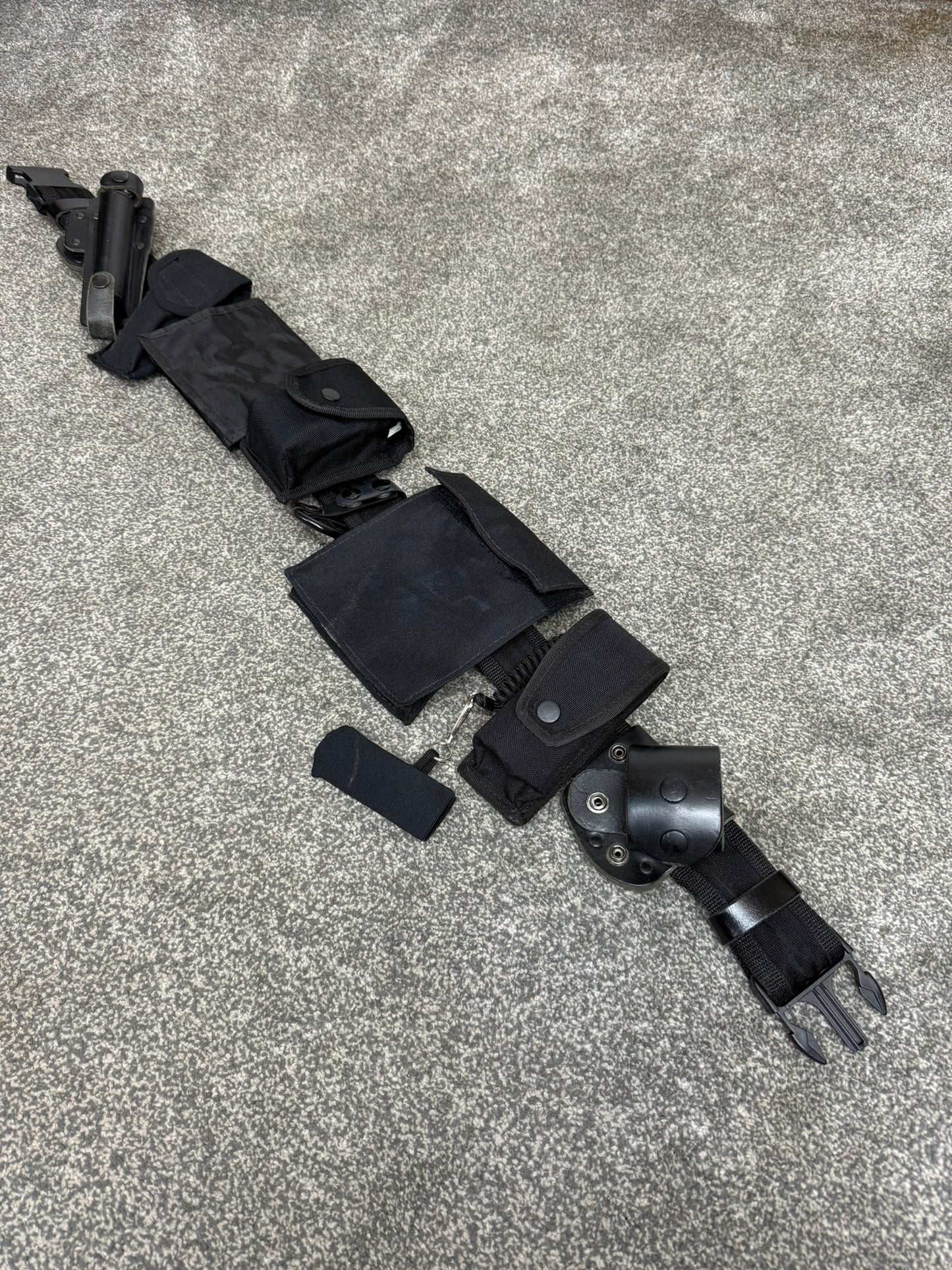 Ex Police Duty Belt & Pouches Fast Strap Restraint Genuine Security Equipment