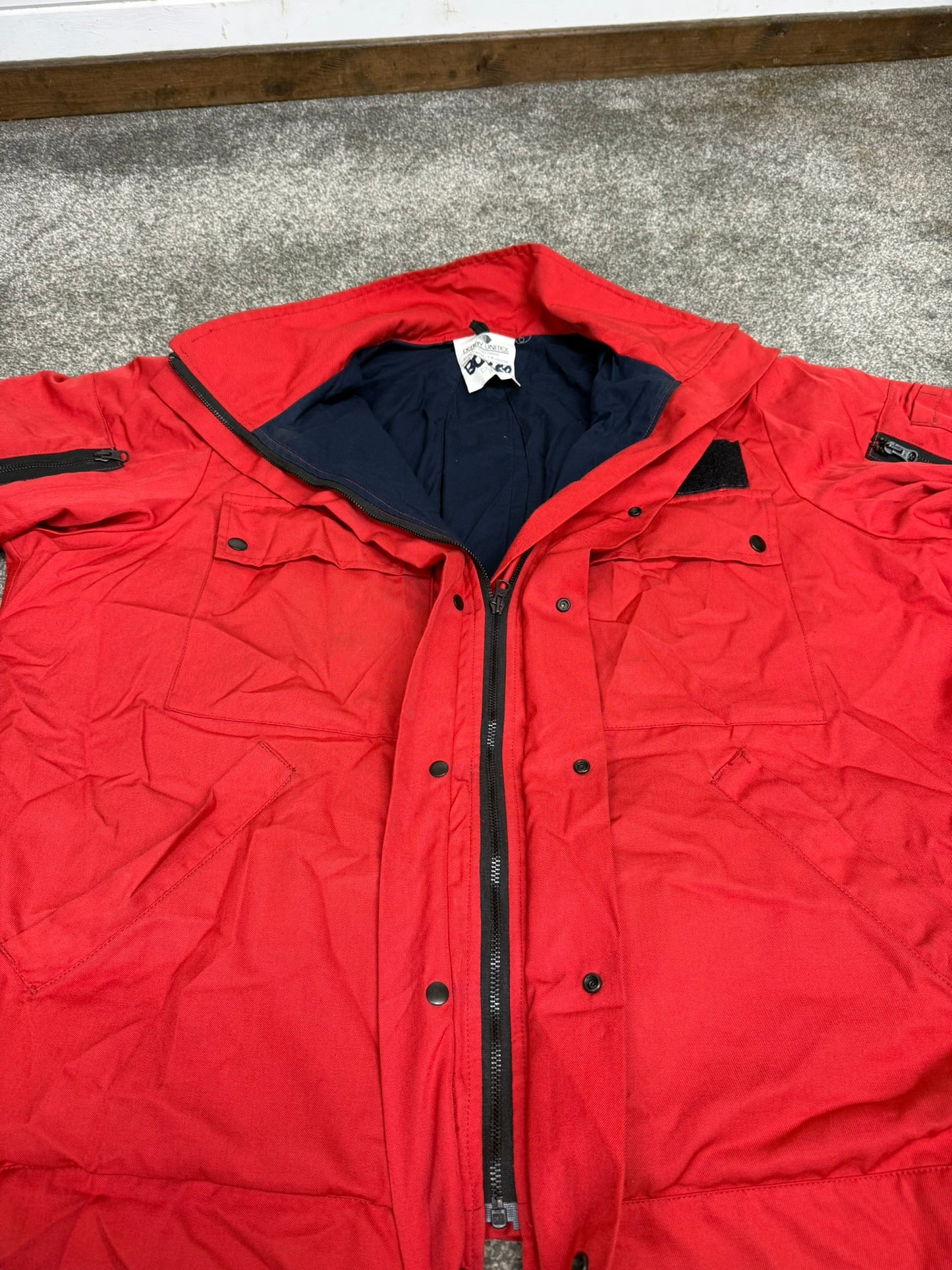 Ex Police Red PSU Riot Training Jacket Derby Unitex Public Order