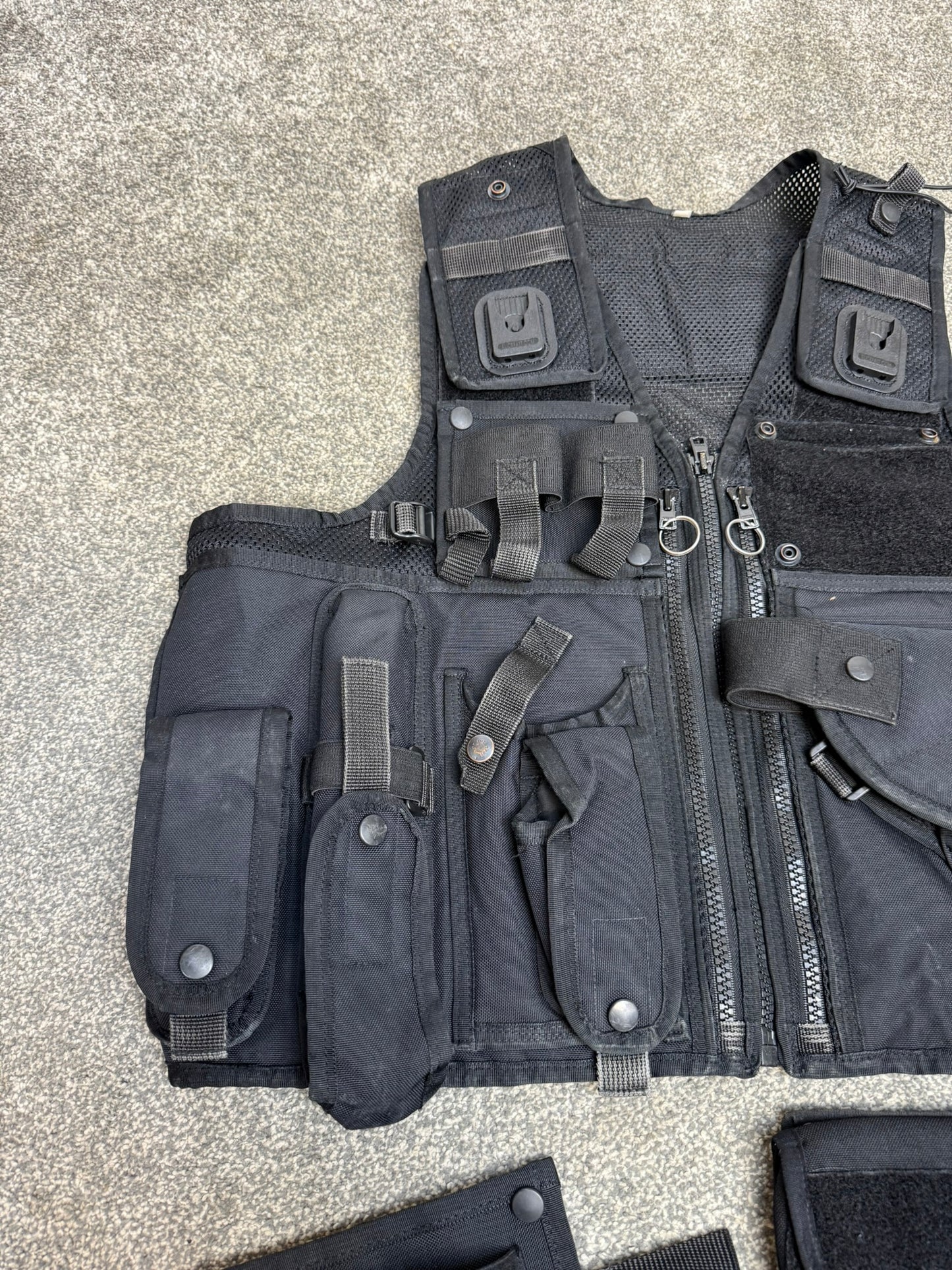 Ex Police Black Arktis Firearms Vest With Modular Panels Utility Tac Vest