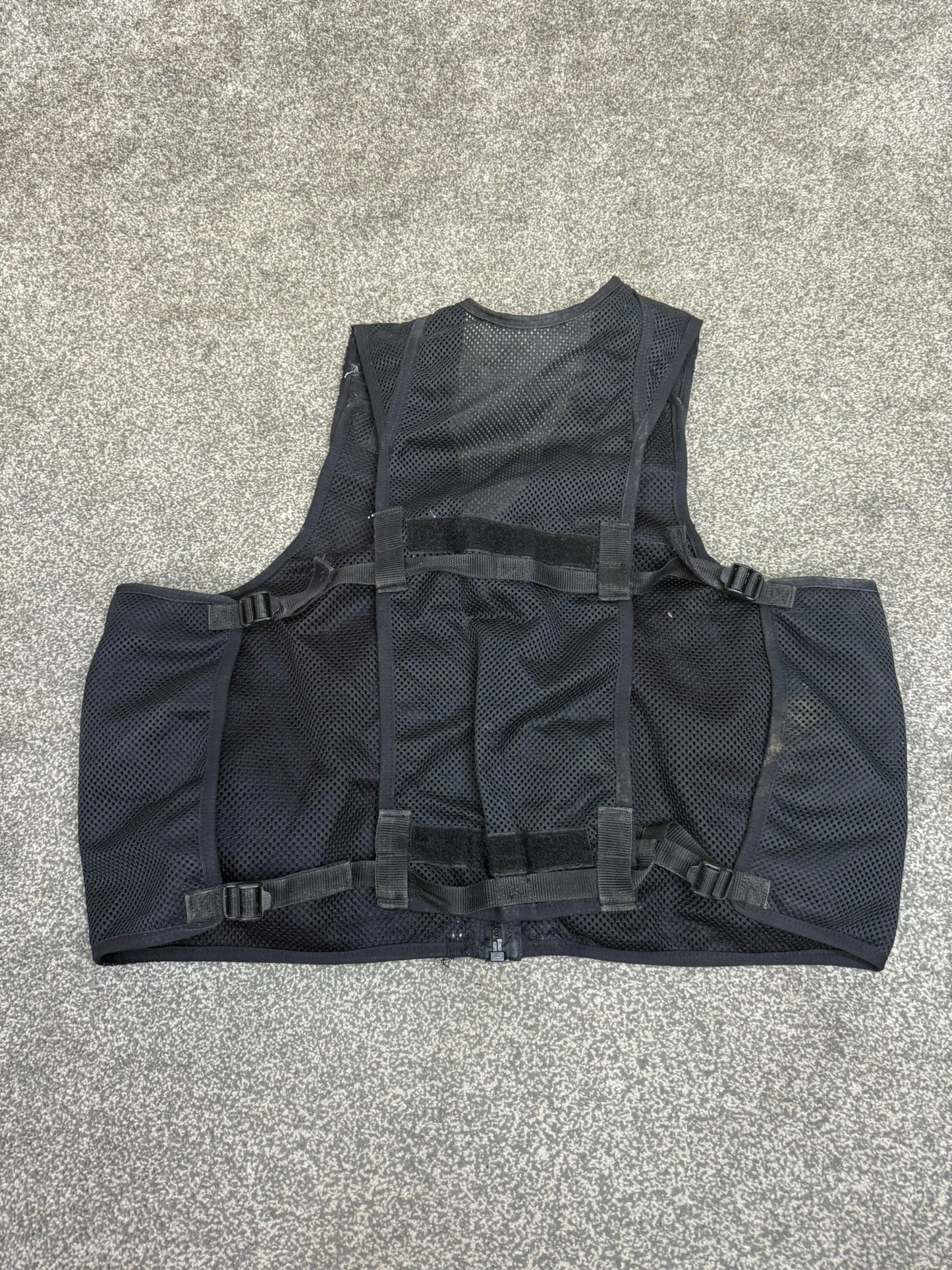 Ex Police Black Utility Vest X Large Equipment Tac Vest Security Patrol Airsoft
