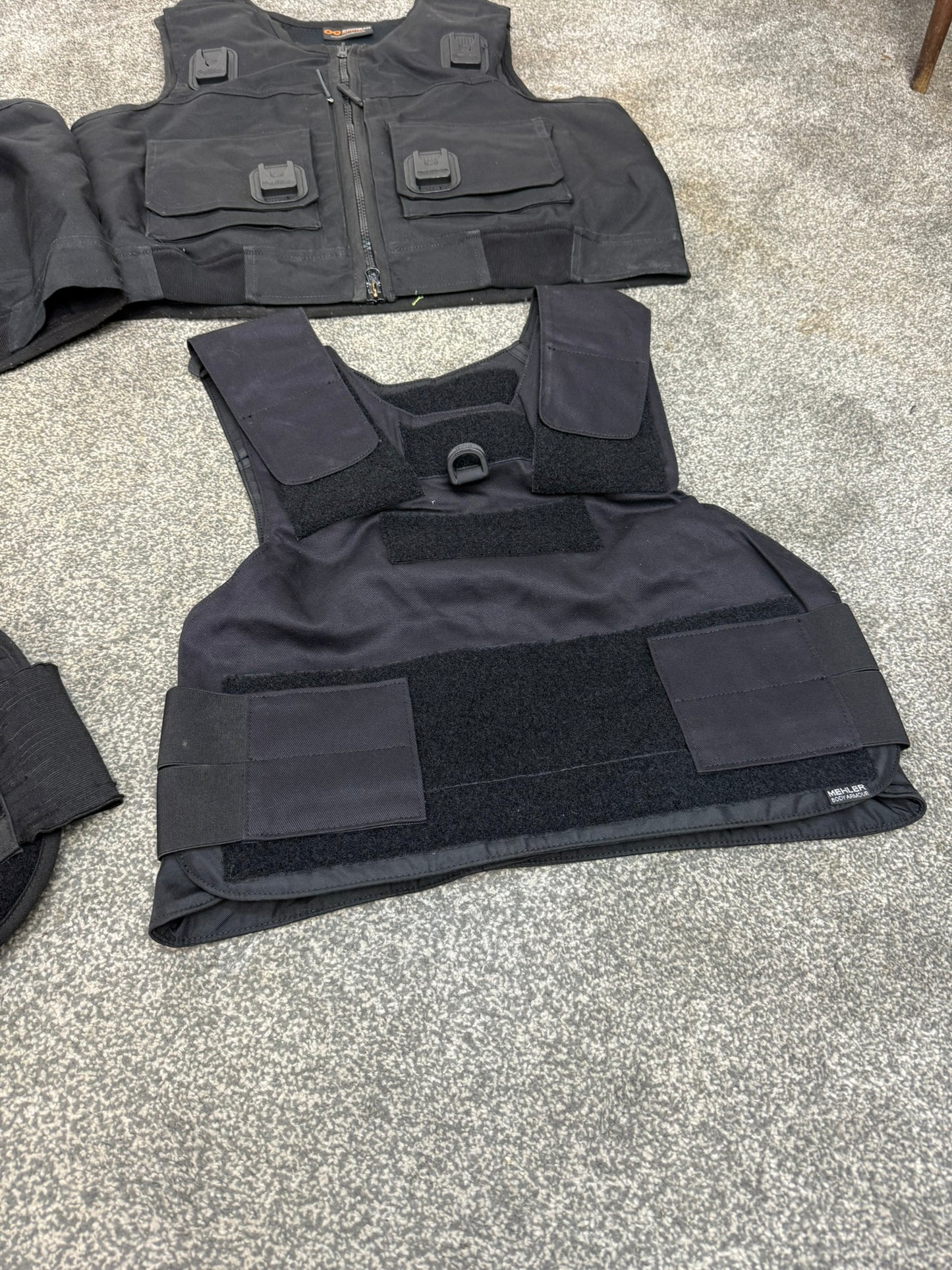 4x Ex Police Body Armour Cover Vest Job Lot Overt & Covert Security Film TV