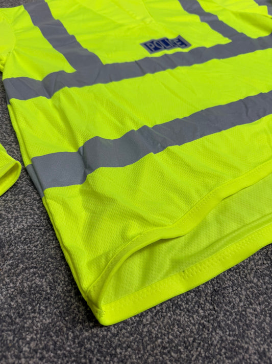 Ex Police Hi Vis Lightweight Cycling Shirt BADGED Long Sleeve - X Large