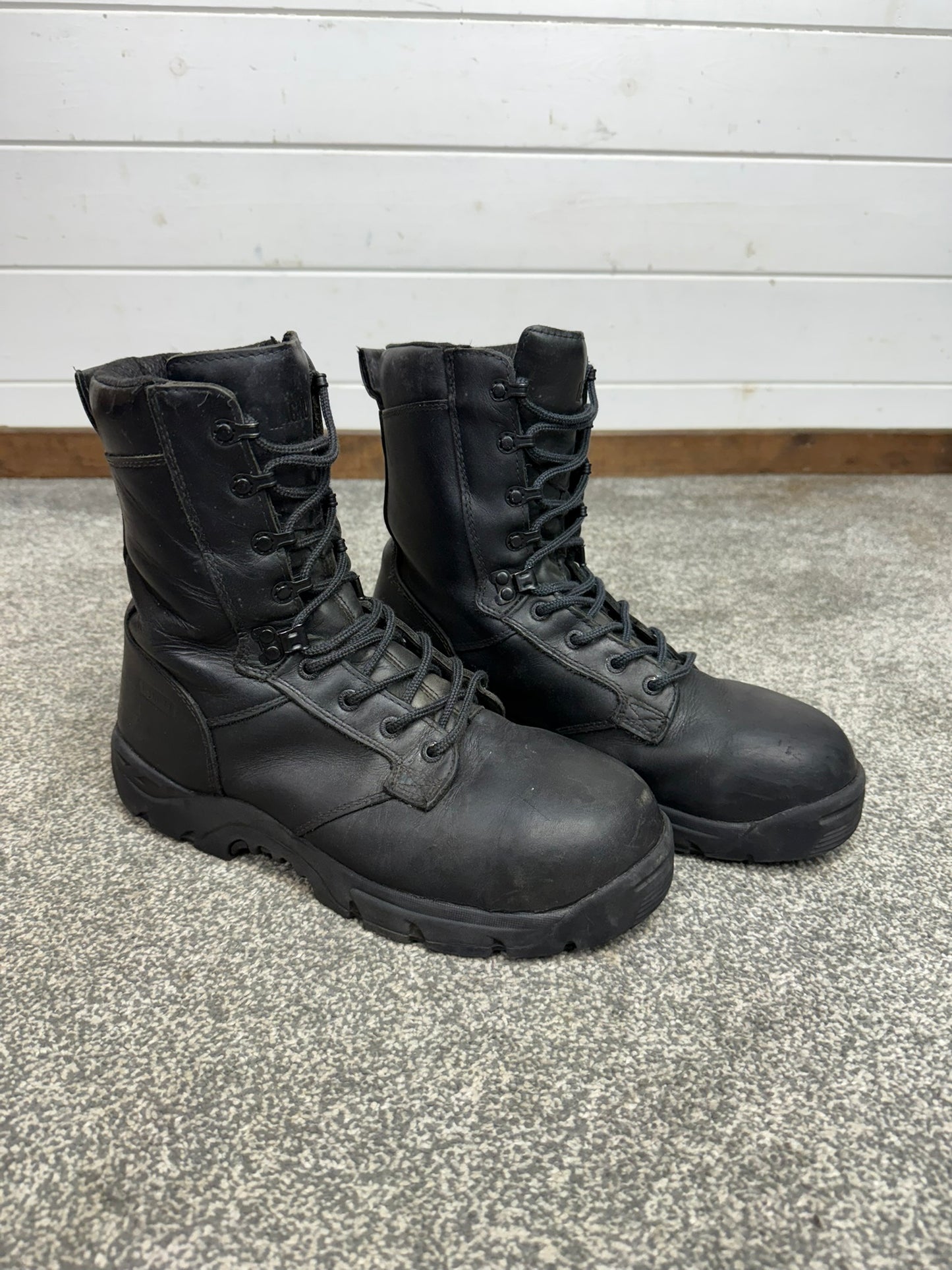 Ex Police Magnum Shield ST Black Leather Tactical Boots UK 10