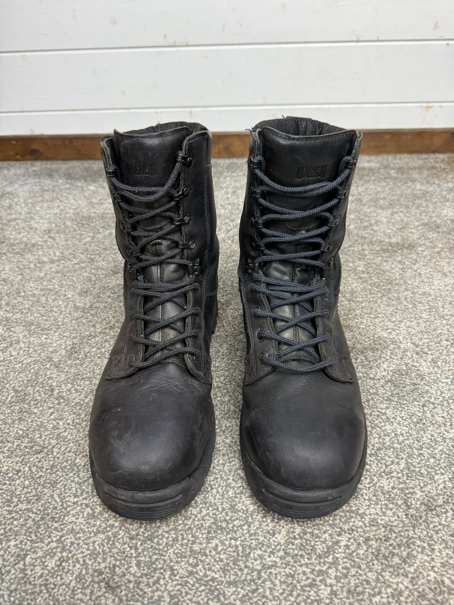 Ex Police Magnum Shield ST Black Leather Tactical Boots UK 10
