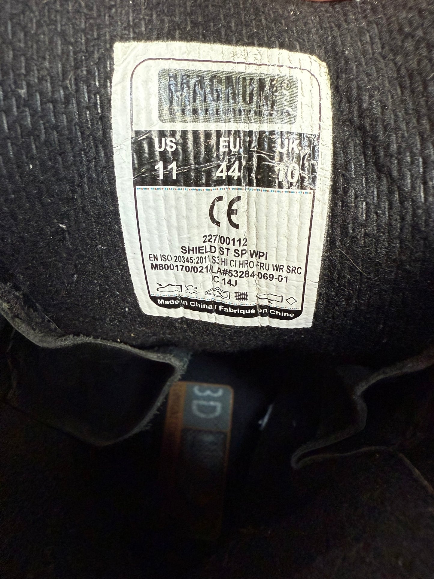 Ex Police Magnum Shield ST Black Leather Tactical Boots UK 10