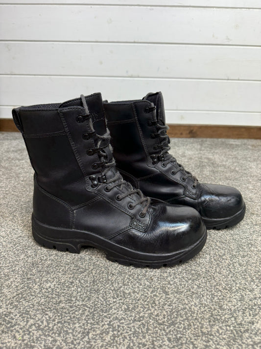 Ex Police Magnum Elite Shield Combat Boots Black Leather UK 6.5 Security