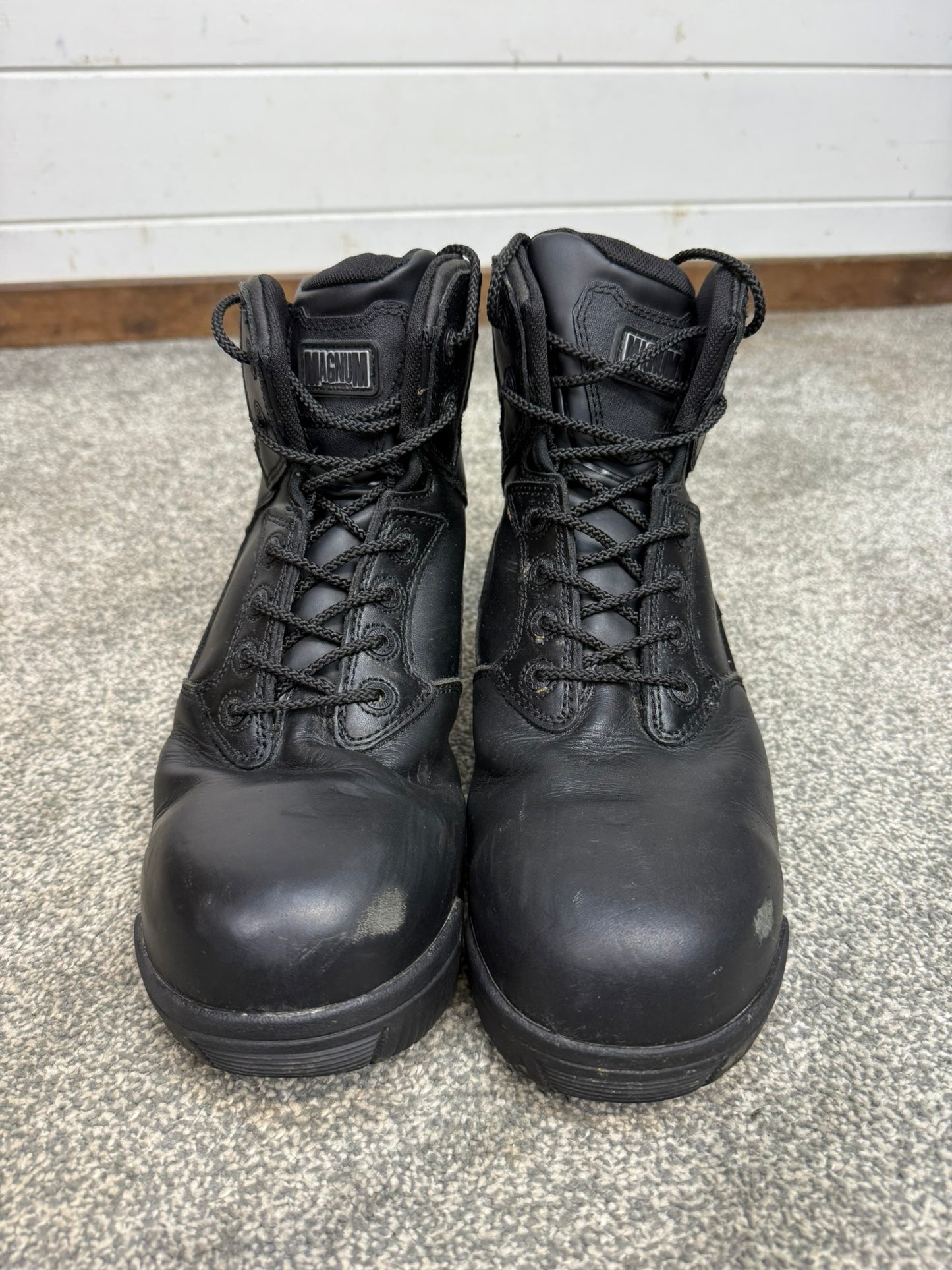 Ex Police Magnum Stealth Force 6.0 Combat Boots Black Leather UK 9 Security