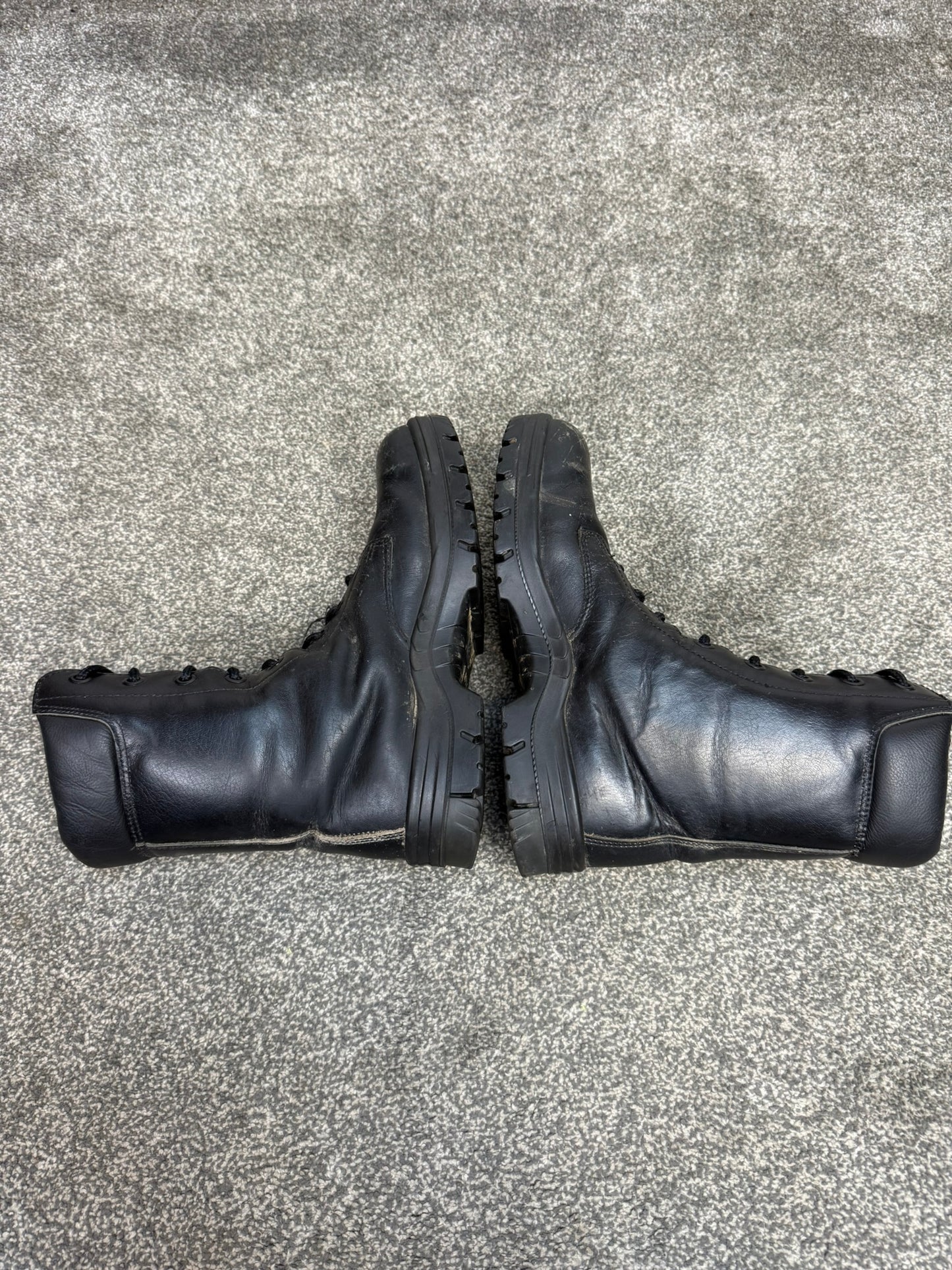 Ex Police Black Leather Boots Bata Industrials Safety Steel Toe UK 7