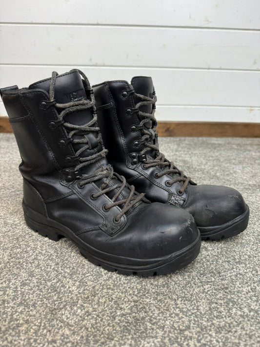 Ex Police Magnum Elite Shield Combat Boots Black Leather UK 6 Security