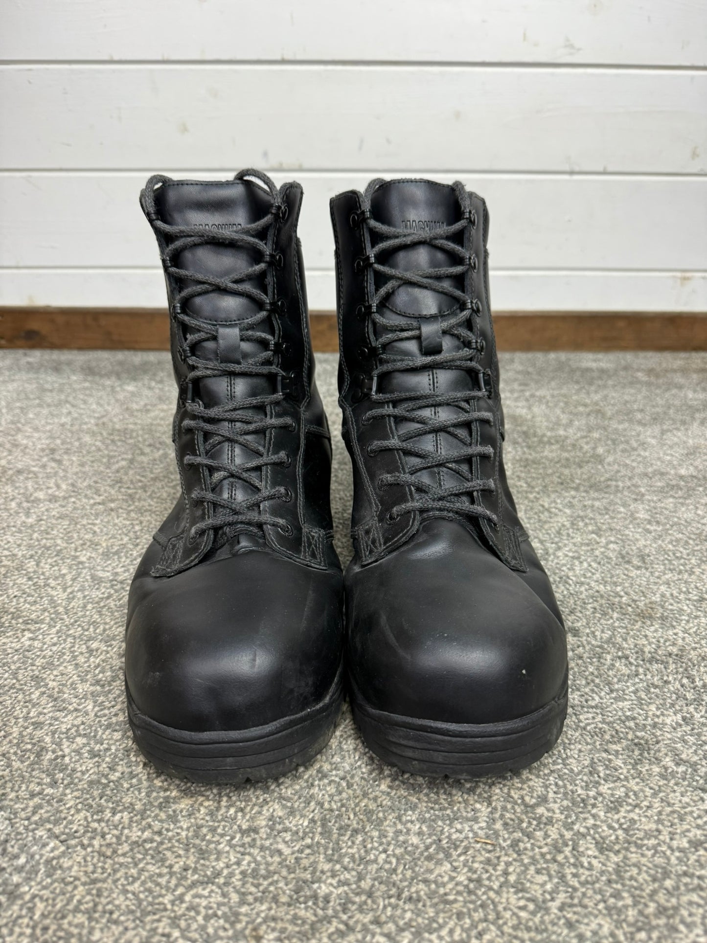 Ex Police Magnum Elite Shield Combat Boots Black Leather UK 11 Security Work