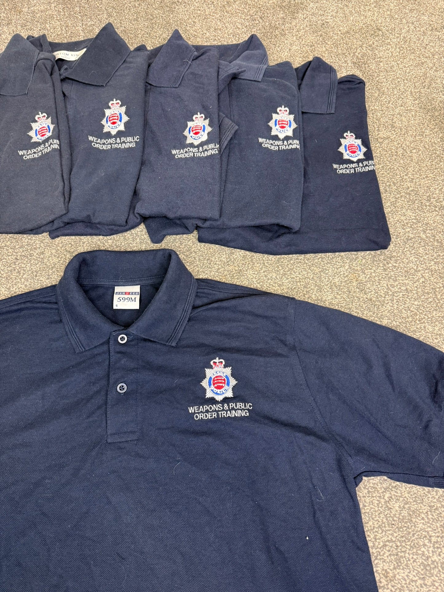 Ex Essex Police 6x Weapons & Public Order Training Polo Shirts Job Lot