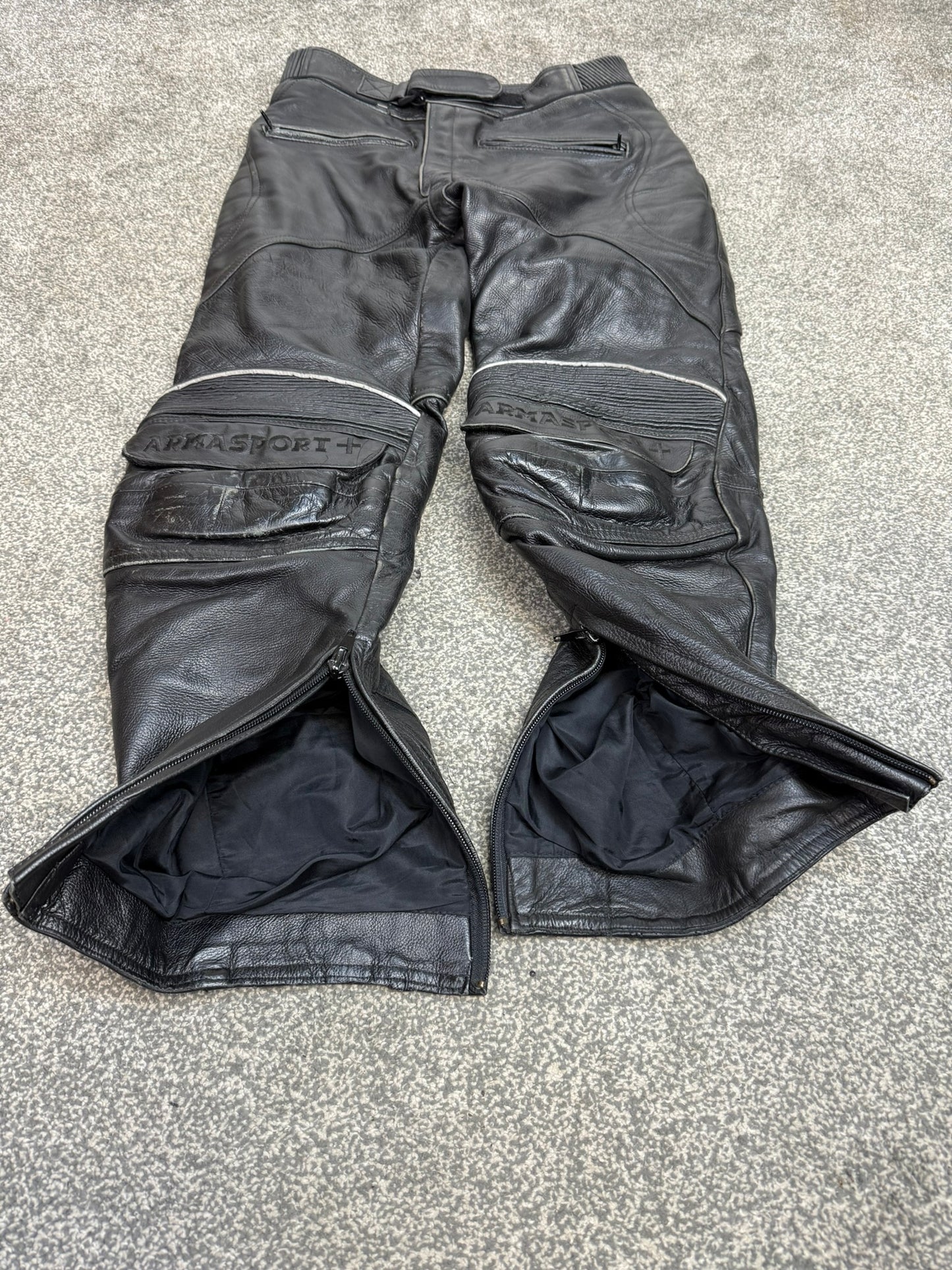 Ex Police Frank Thomas Motorcycle Leather Trousers Armasport 30" Waist