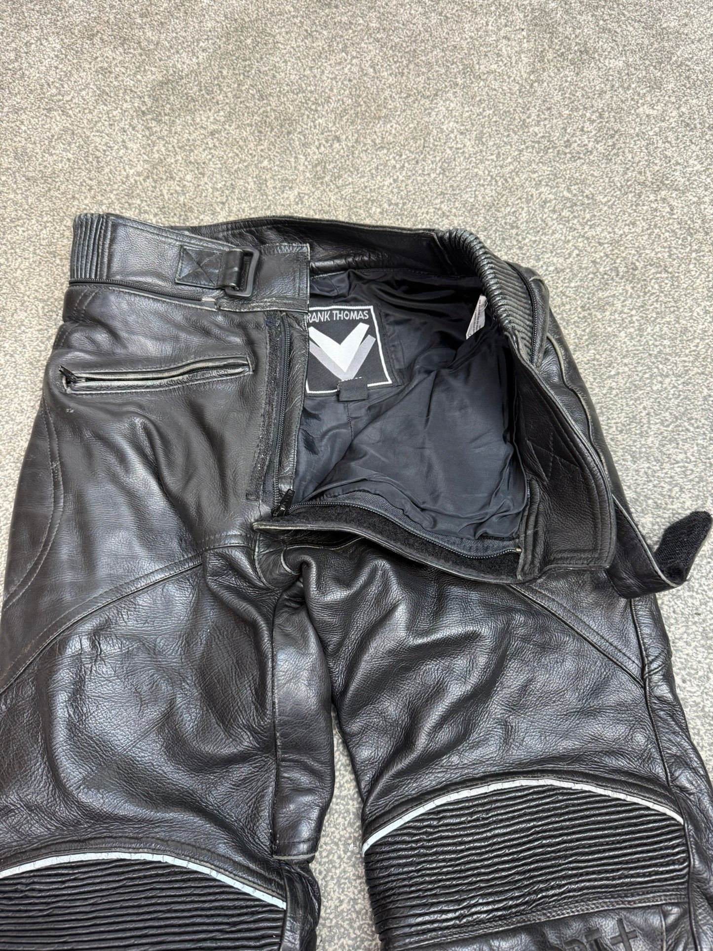 Ex Police Frank Thomas Motorcycle Leather Trousers Armasport 30" Waist