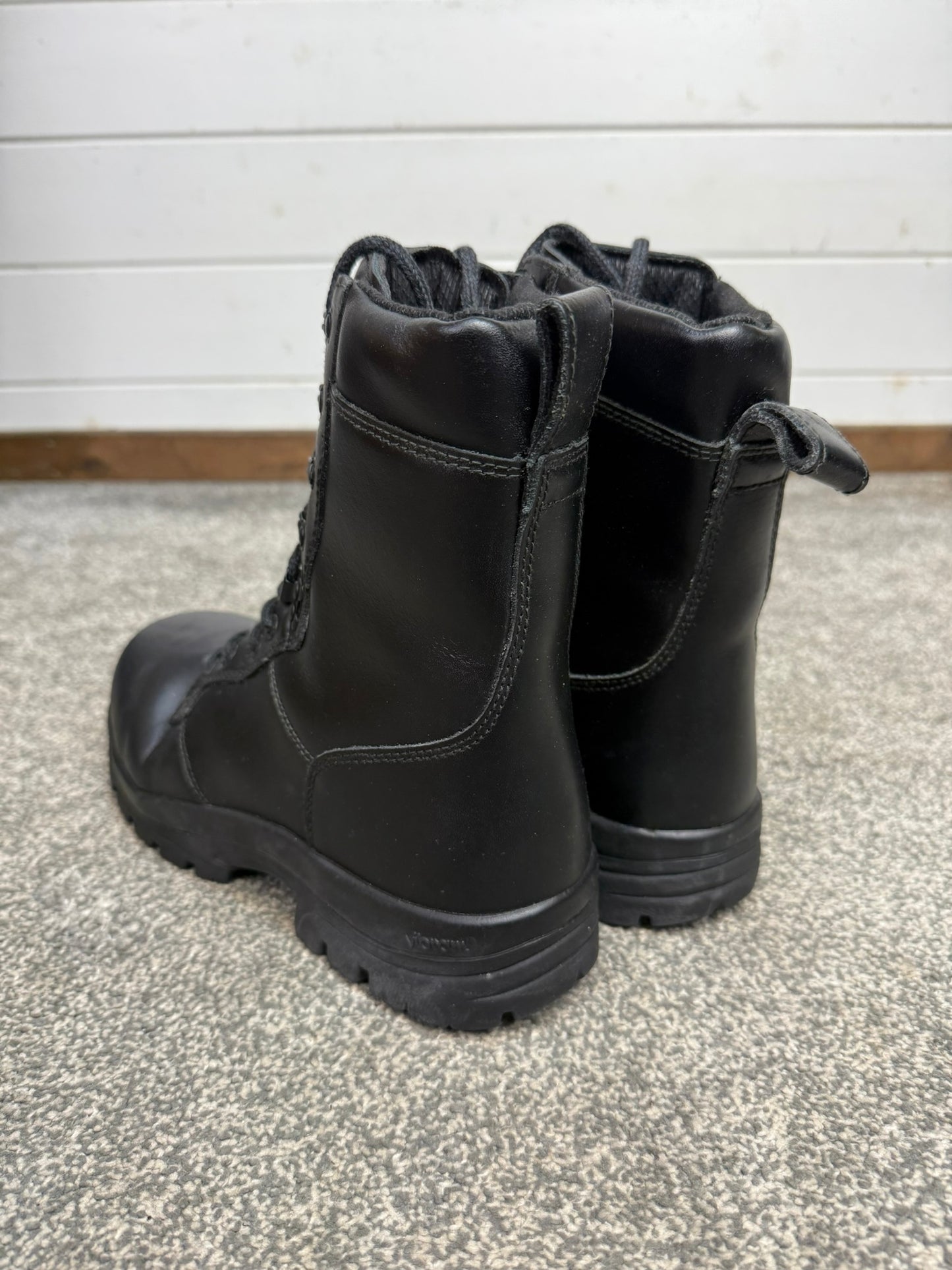 Ex Police Magnum Elite Shield Combat Boots Black Leather UK 8 Security Work