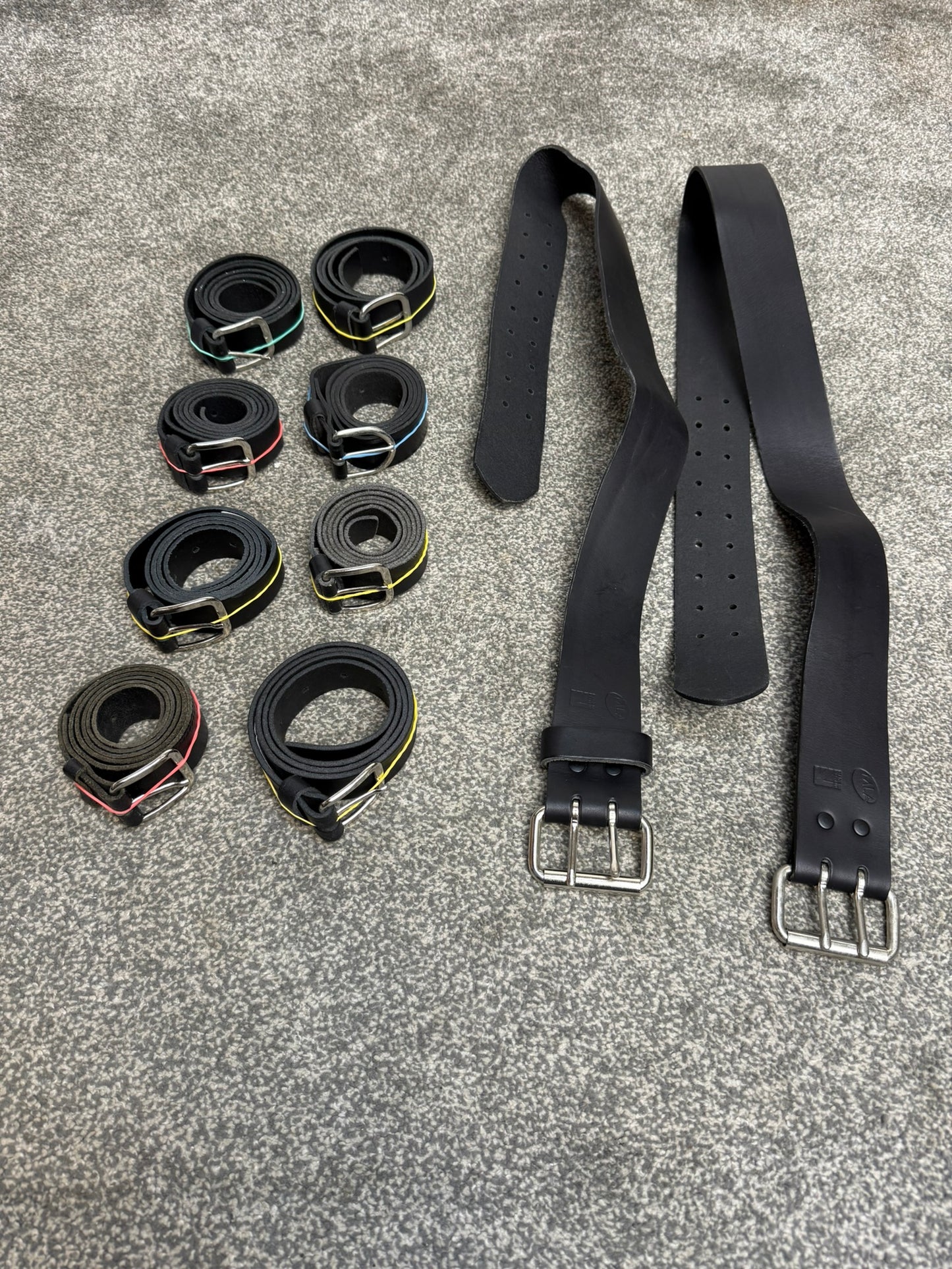 10x Ex Police Leather Belt Job Lot Bundle Duty Belt Security Uniform