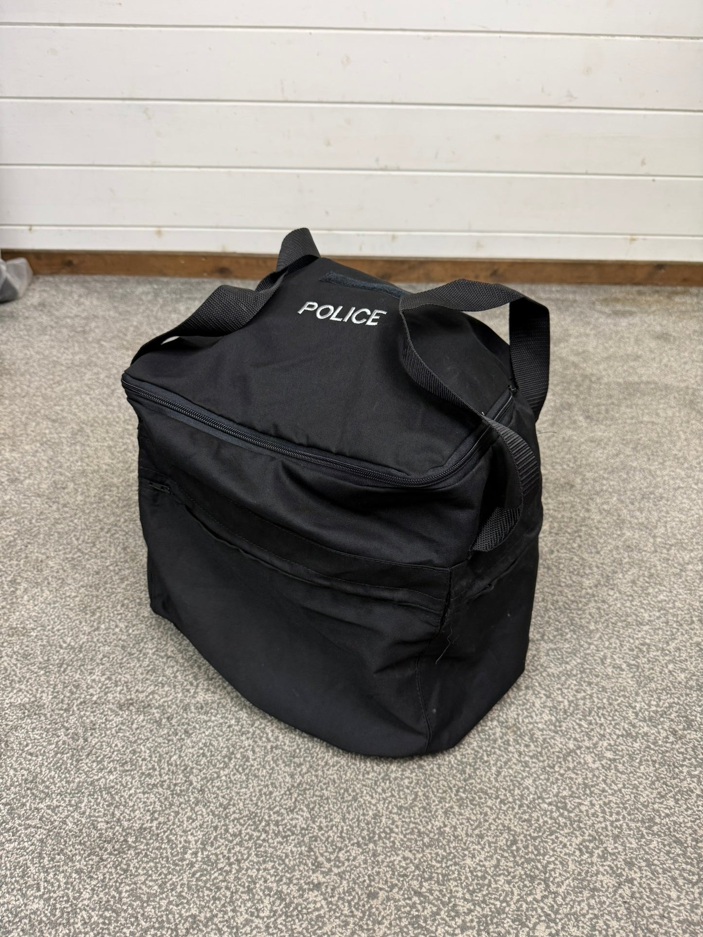 Ex Police Defender Riot Helmet 58-59cm Fleece & Carry Bag & Hood Genuine Collectable