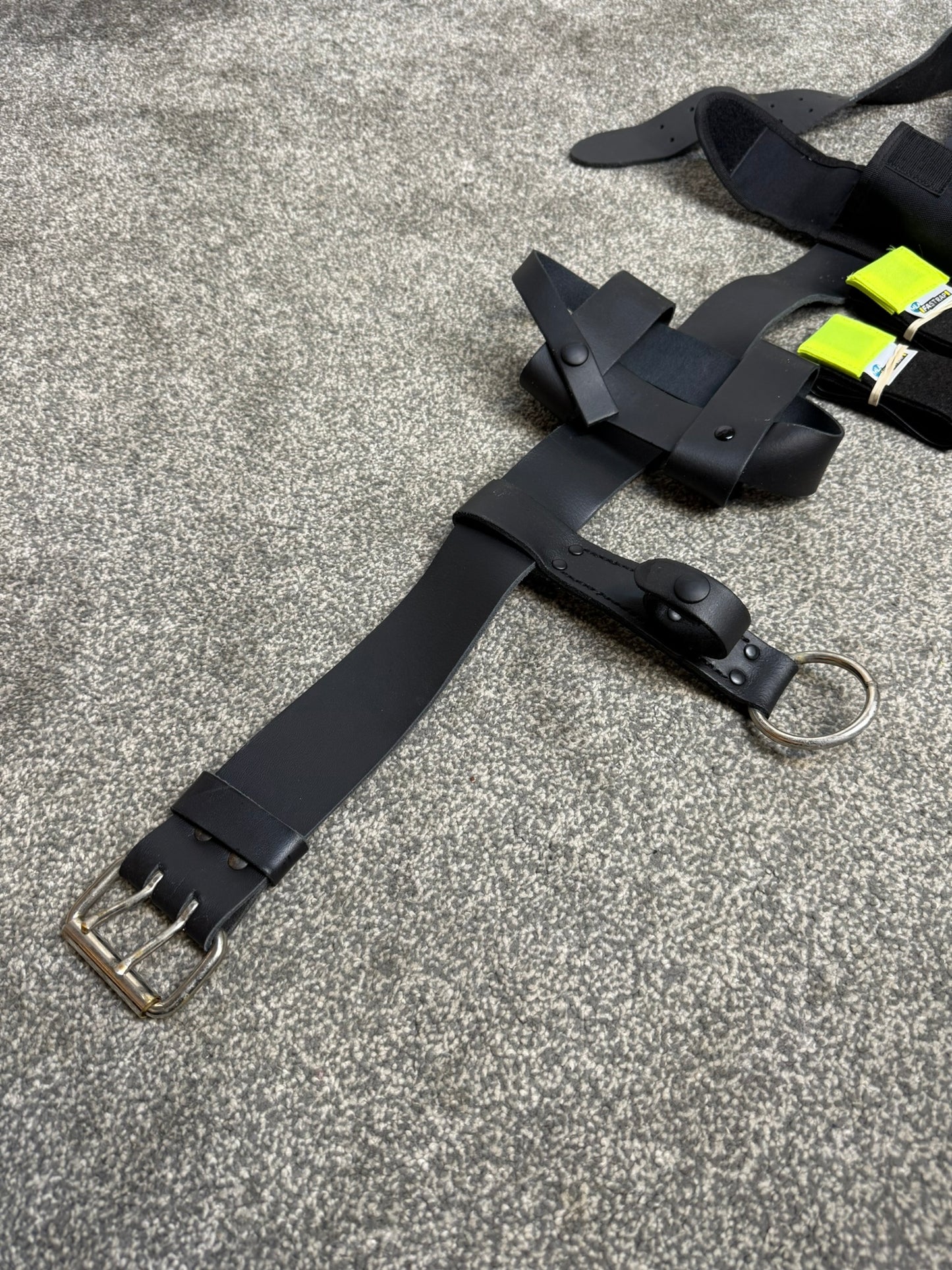 Ex Police PSU Riot Leather Belt & Pouches Fast Strap Security Patrol Belt