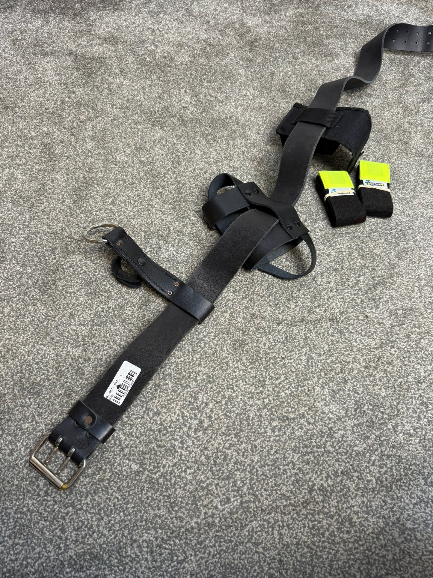 Ex Police PSU Riot Leather Belt & Pouches Fast Strap Security Patrol Belt