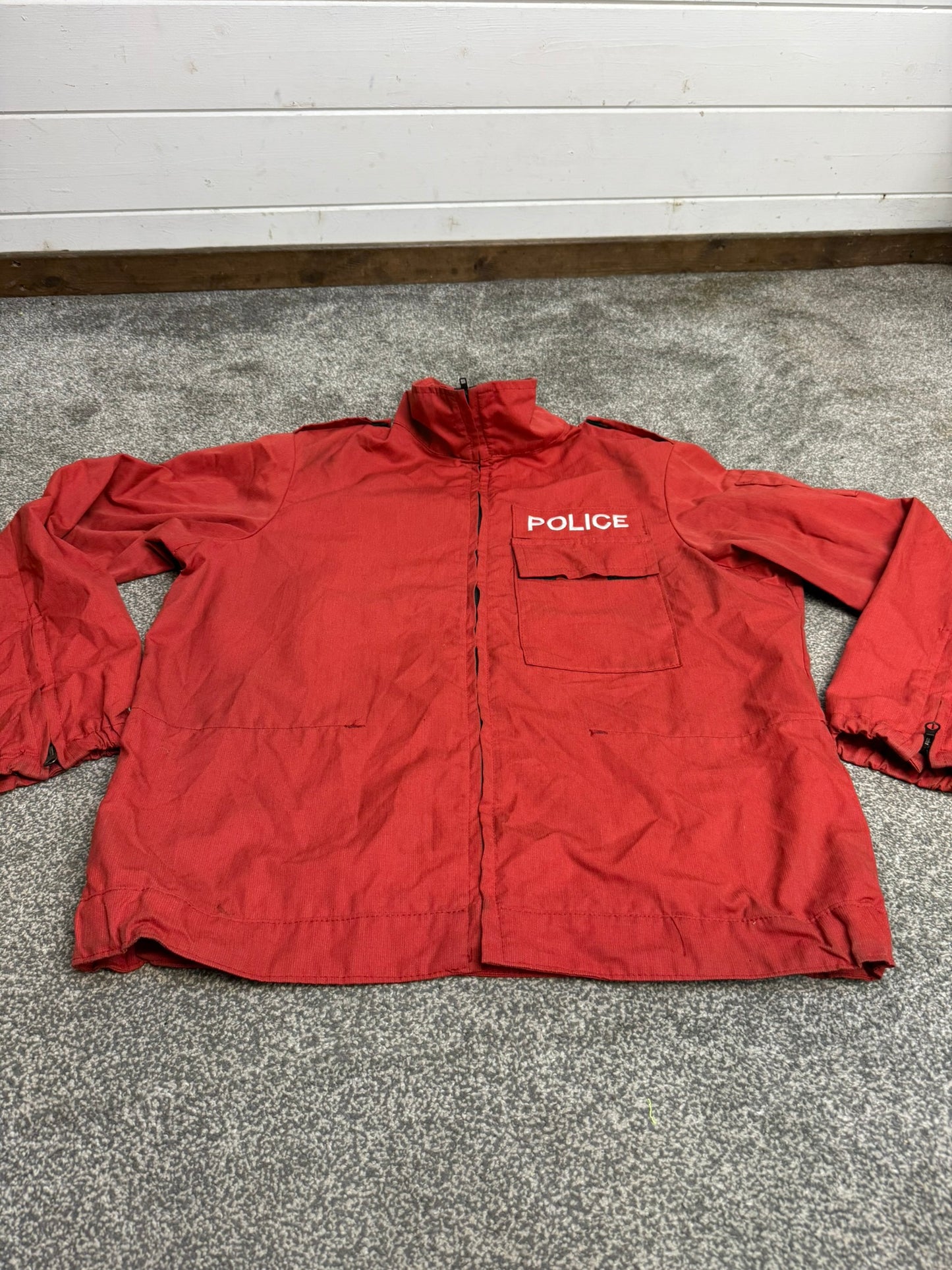 Ex Police Red PSU Riot Training Jacket Derby Unitex Public Order