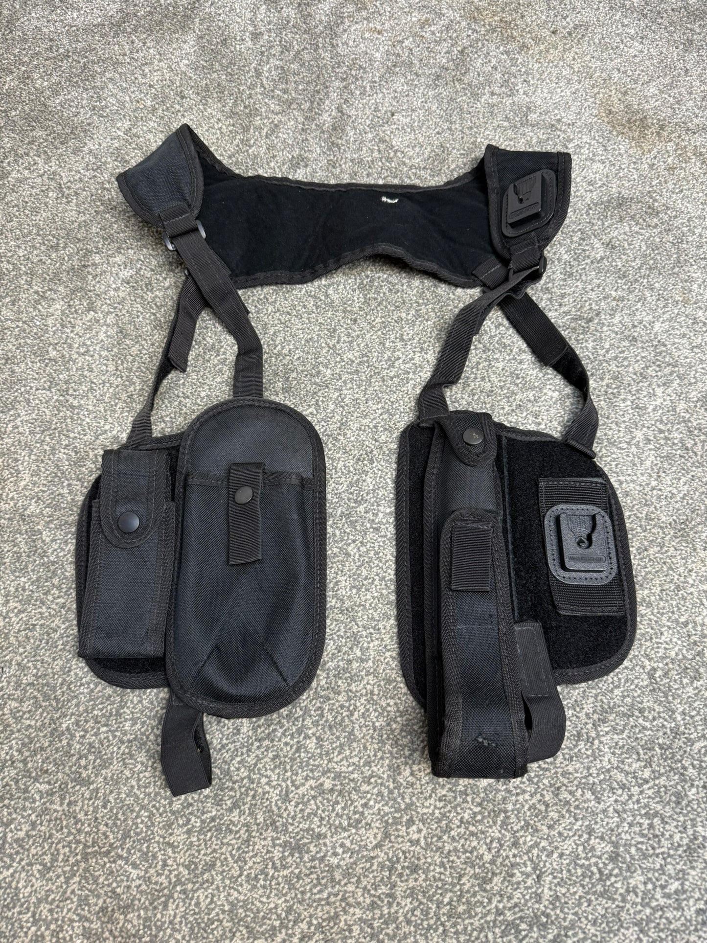 Ex Police Covert Harness Velcro Modular Pouches Security PI Vest