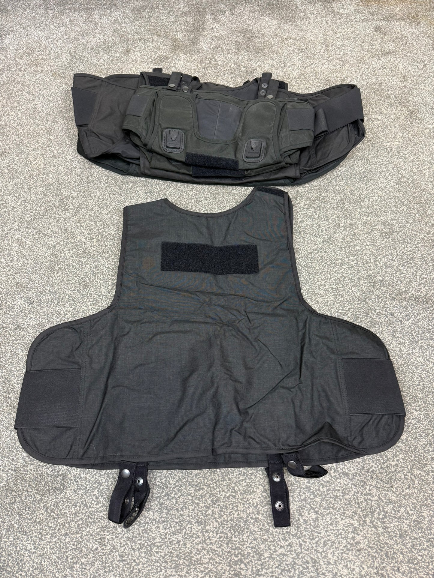 Ex Police Body Armour Cover x5 Plain Black - Resale TV Film Security Uniform