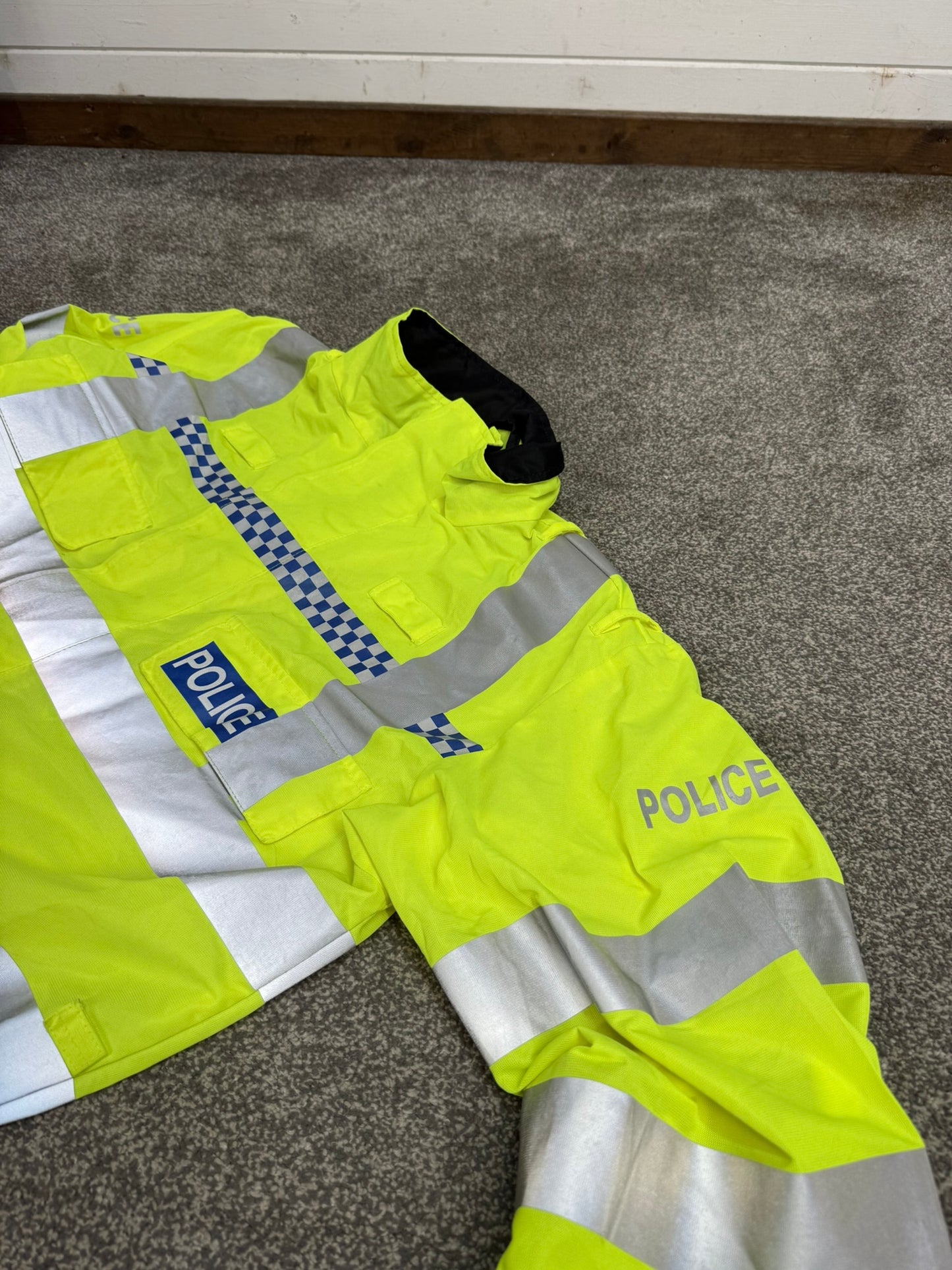 Ex Police Hi-Vis Lightweight Blouson Bomber Jacket With Badge