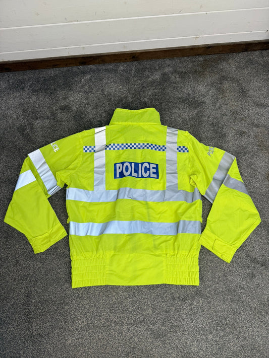 Ex Police Hi-Vis Lightweight Blouson Bomber Jacket With Badge Film TV Uniform Collector Display