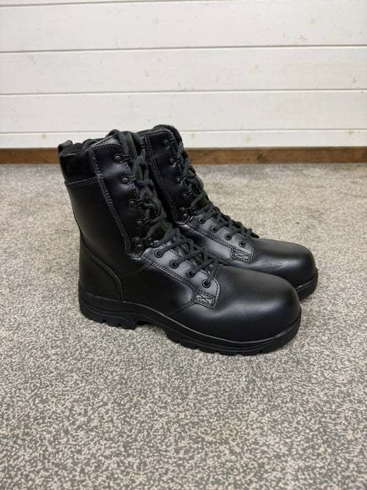 Ex Police Magnum Elite Shield Combat Boots VGC Black Leather UK 9 Security Work