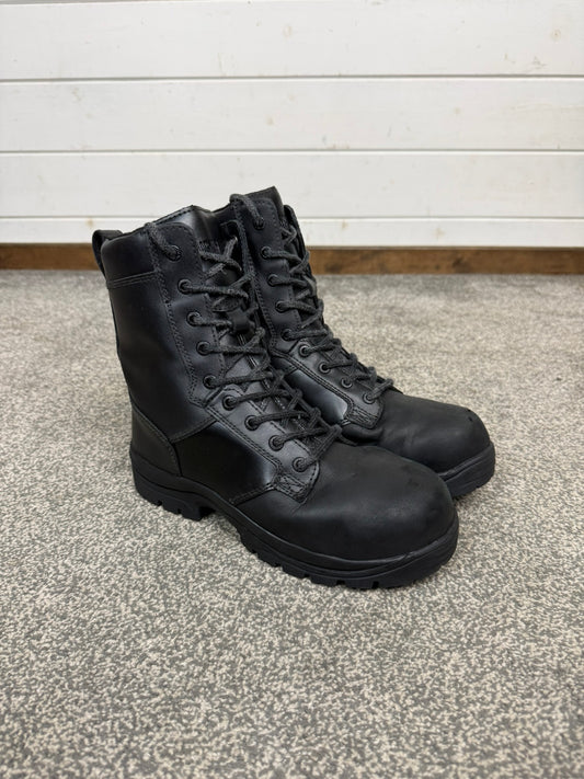 Magnum Elite Shield Met Black Leather Combat Boots UK 6 Ex Police Security Work