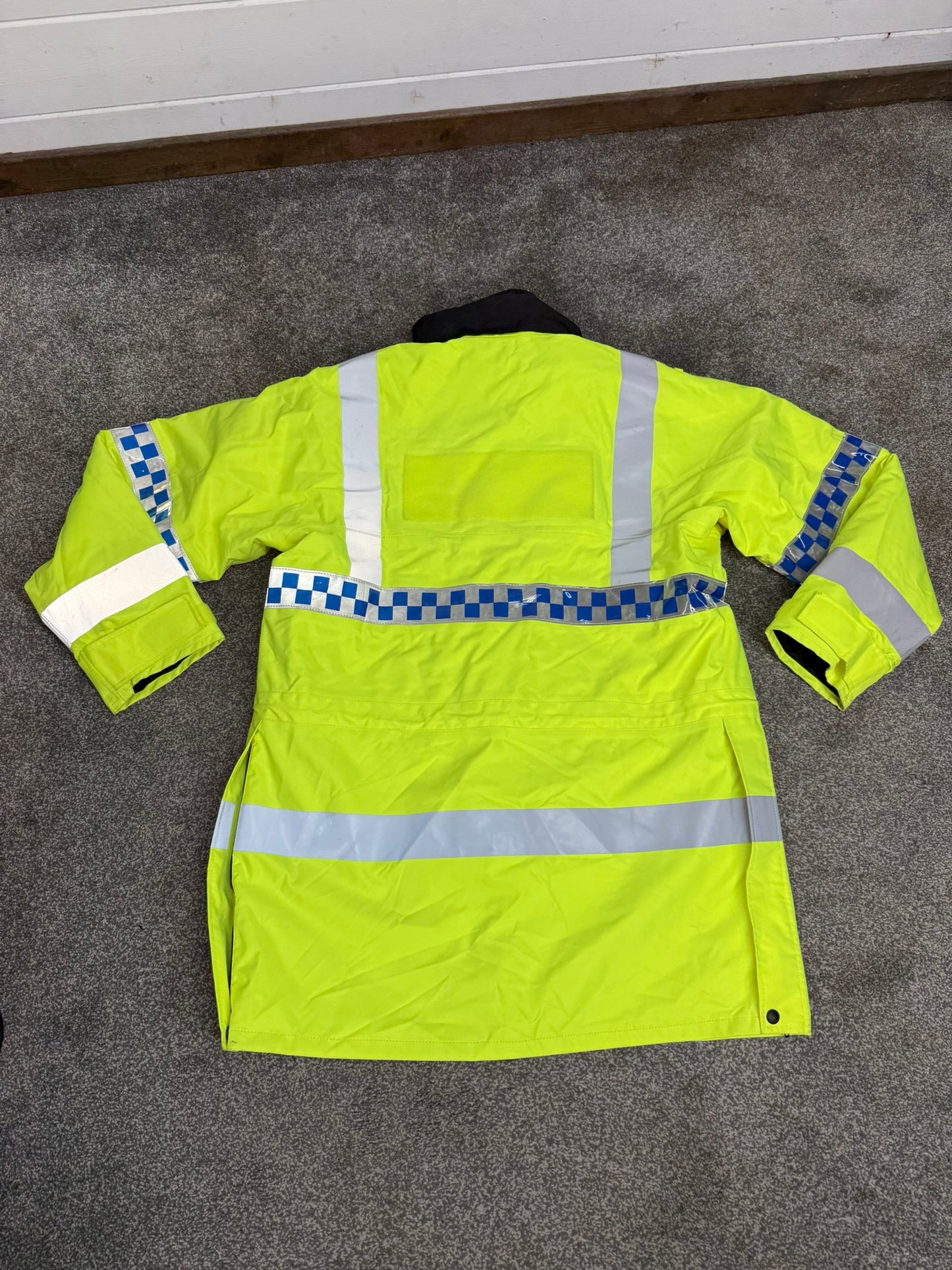 Ex Police Hi-Vis Waterproof Jacket Coat Quilted Liner Security Riding Work Jacket - Grade A