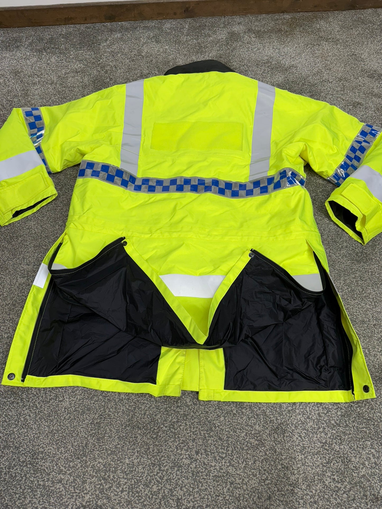 Ex Police Hi-Vis Waterproof Jacket Coat Quilted Liner Security Riding Work Jacket - Grade A