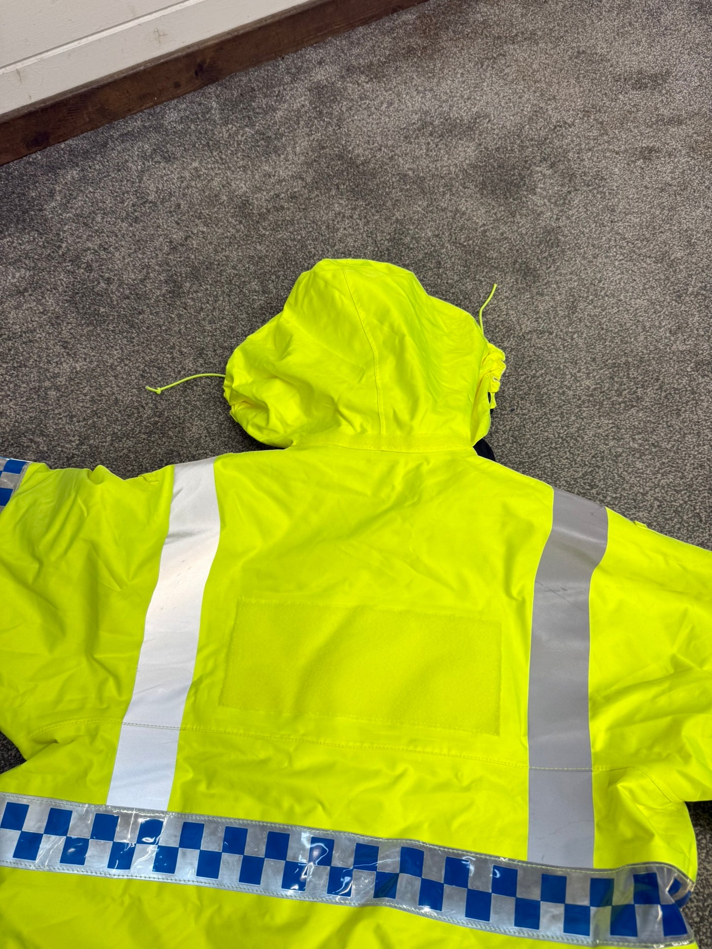 Ex Police Hi-Vis Waterproof Jacket Coat Quilted Liner Security Riding Work Jacket - Grade A