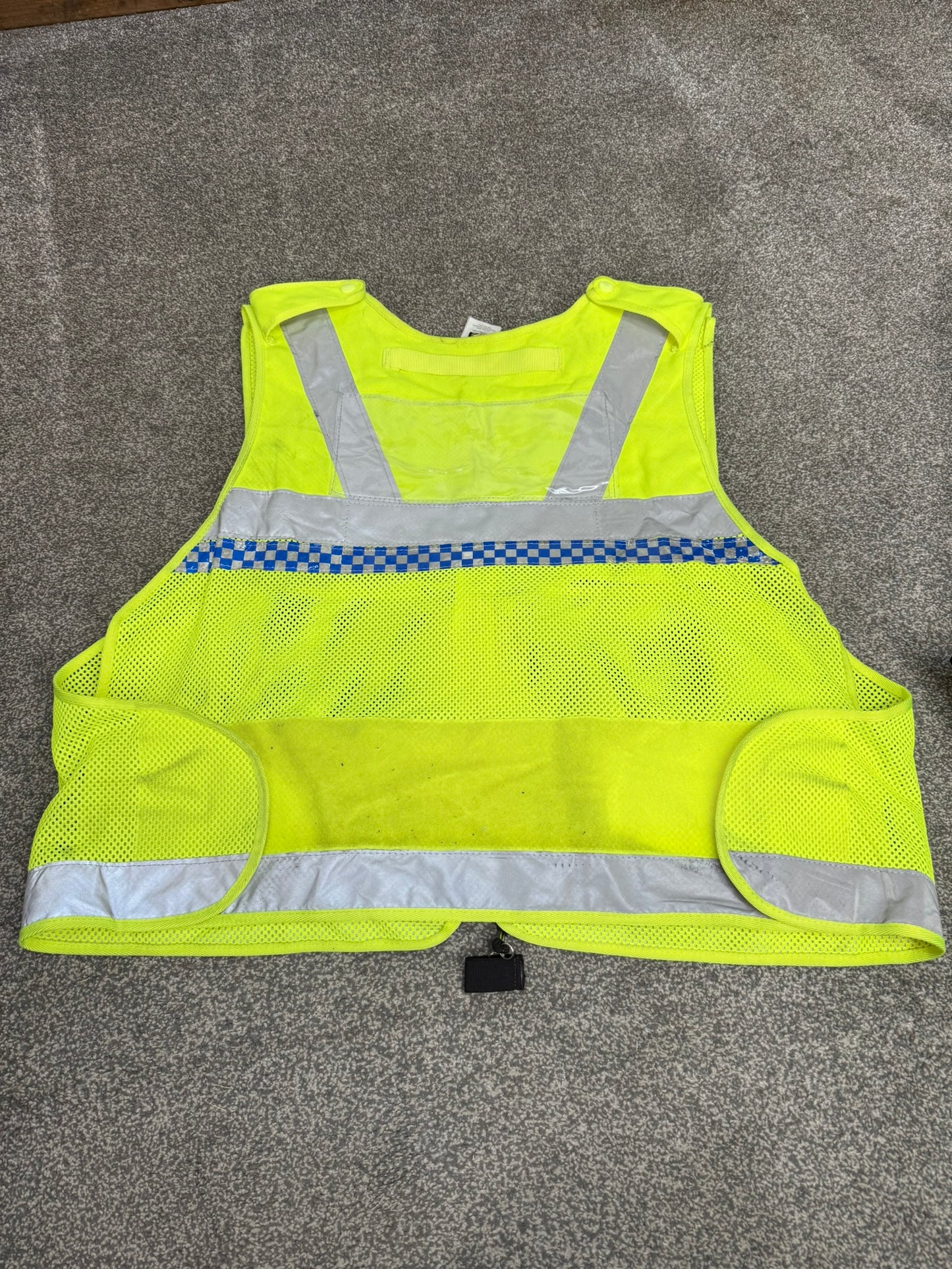 Ex Police Protec Hi Vis Tactical Vest XL Chequered Security Utility Tac Vest