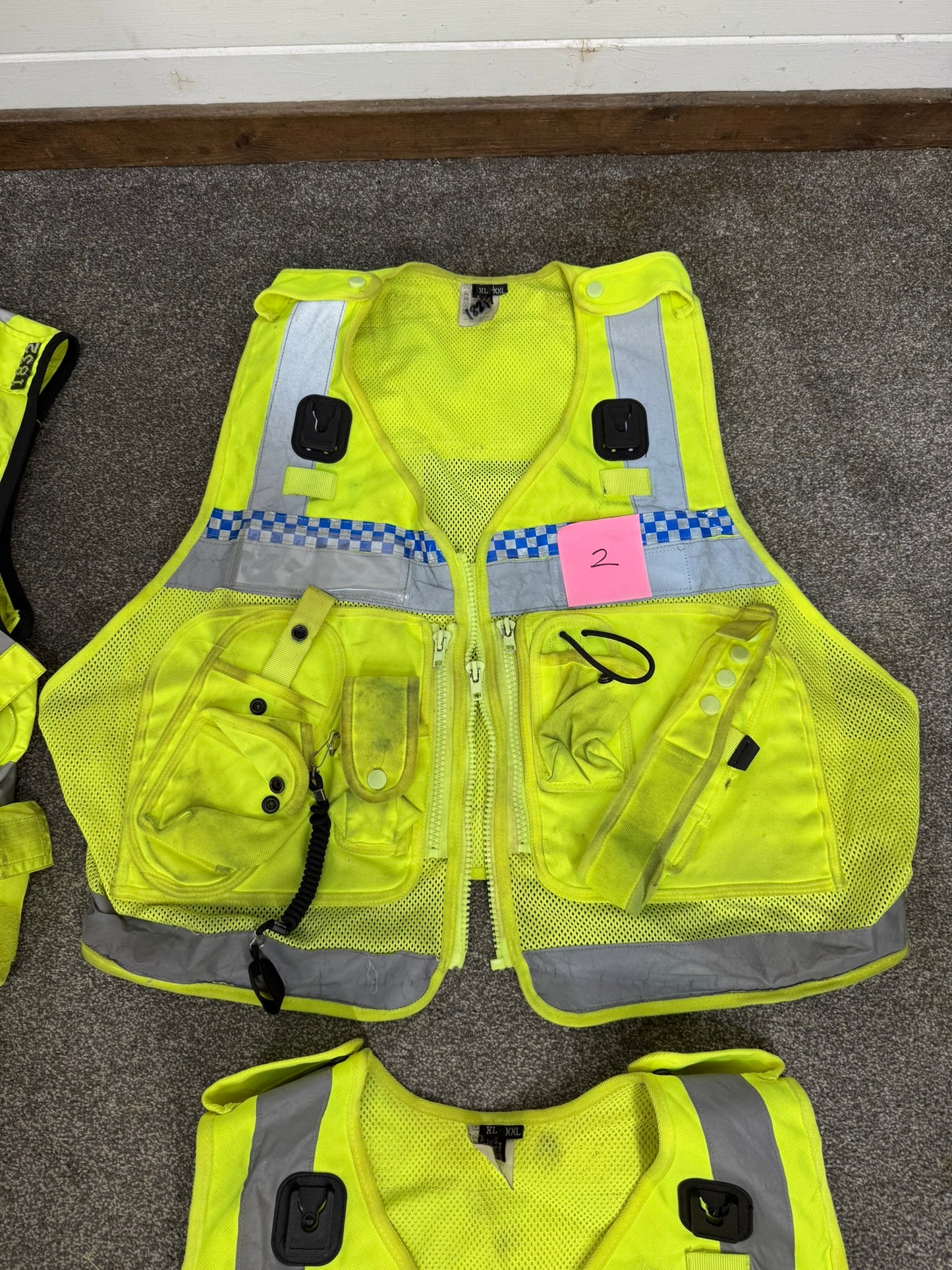 4x Ex Police Hi Vis Utility Tac Vest Job Lot Security Equipment Patrol Vests