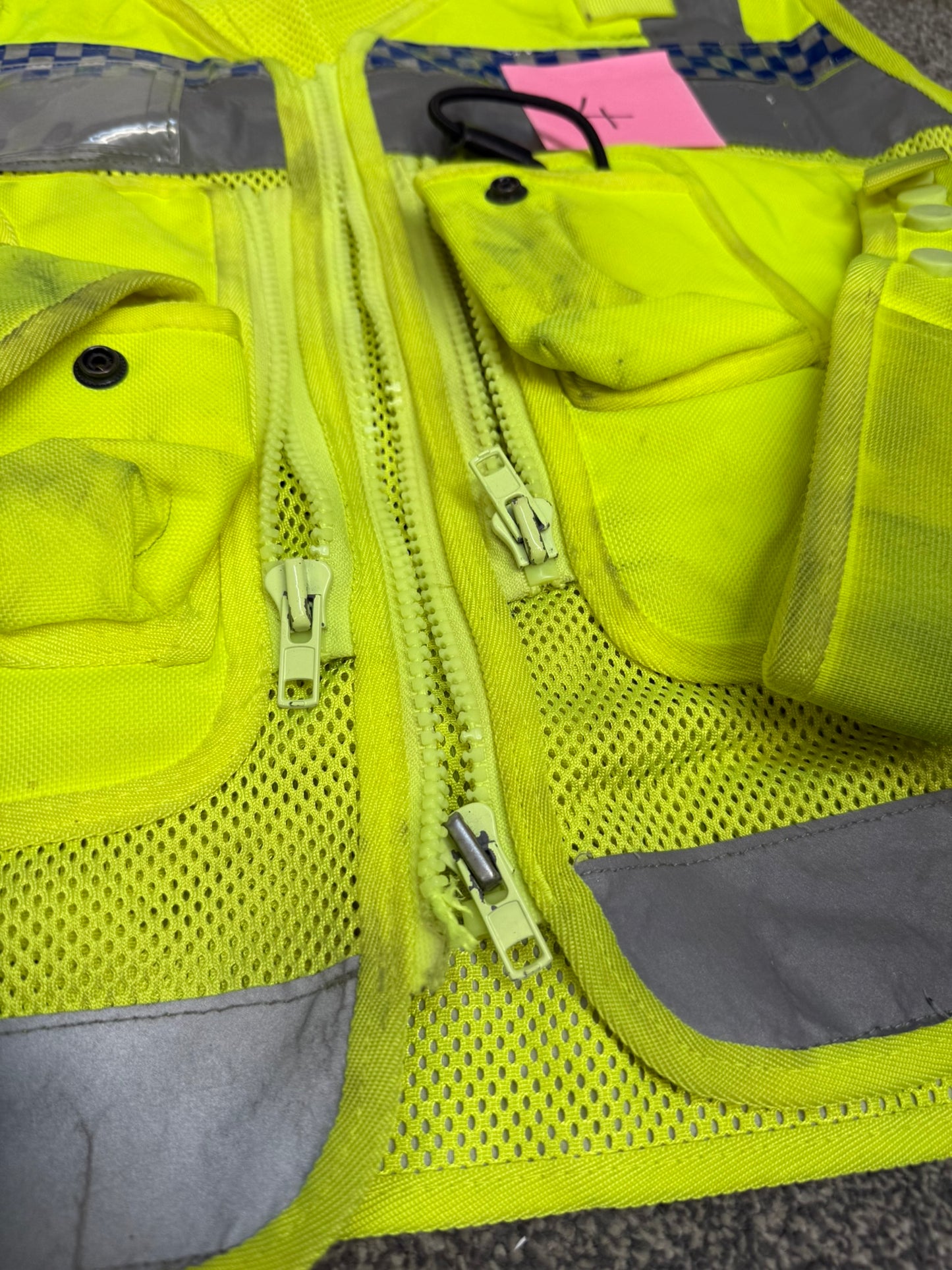 4x Ex Police Hi Vis Utility Tac Vest Job Lot Security Equipment Patrol Vests