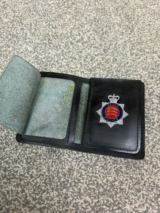 Obsolete Ex Essex Police Warrant Card Leather Holder Wallet Collector Display